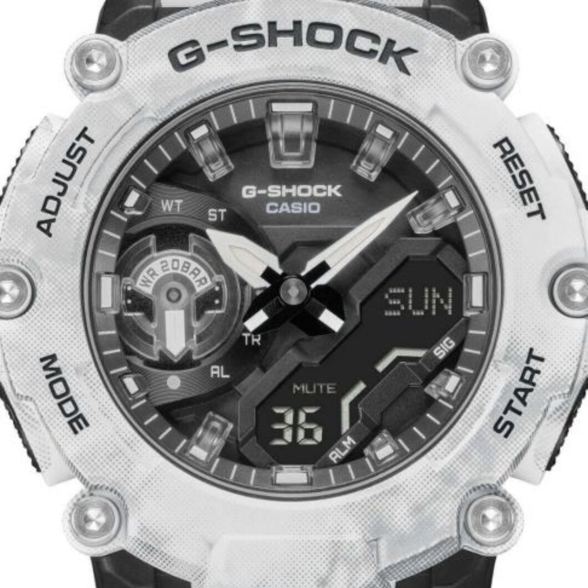 Casio G-Shock Snow Camo Series Dual Display Men's Watch GA-2200GC-7AER
