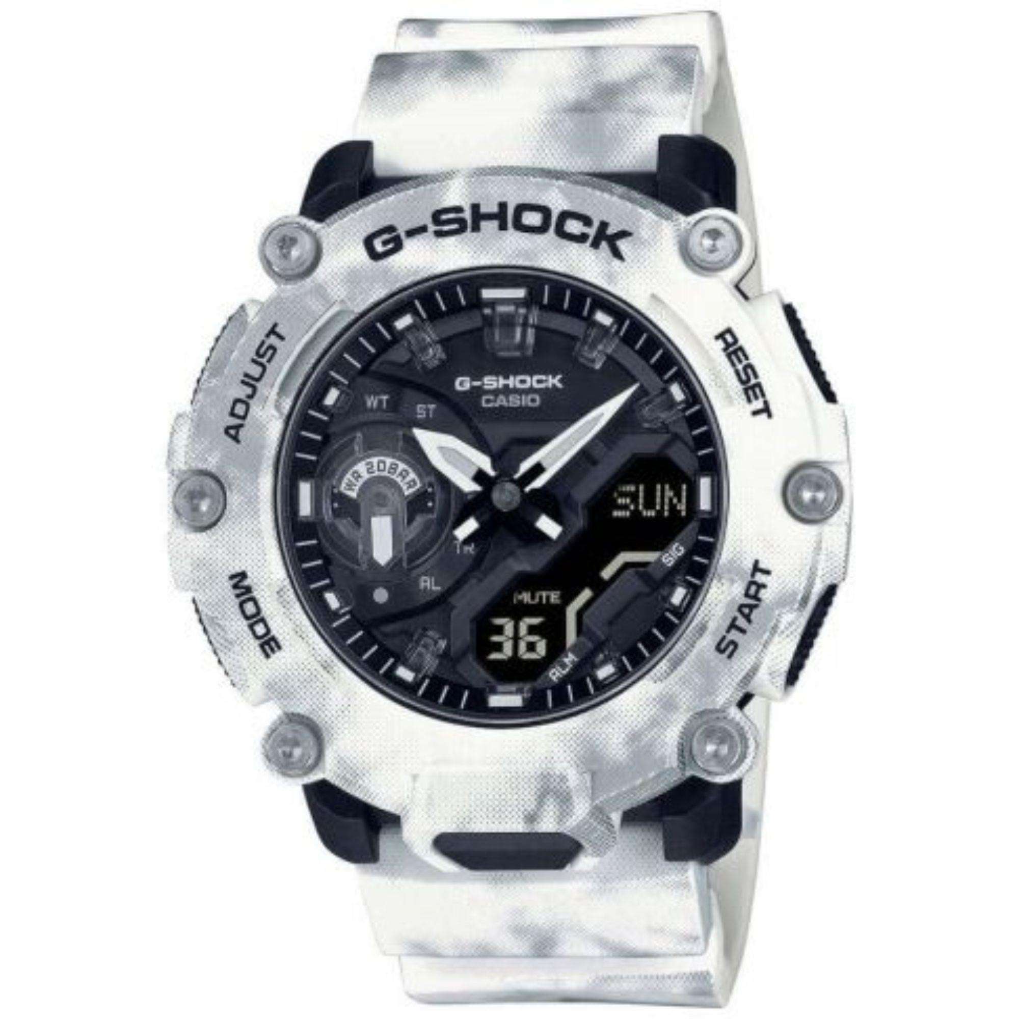 Casio G-Shock Snow Camo Series Dual Display Men's Watch GA-2200GC-7AER