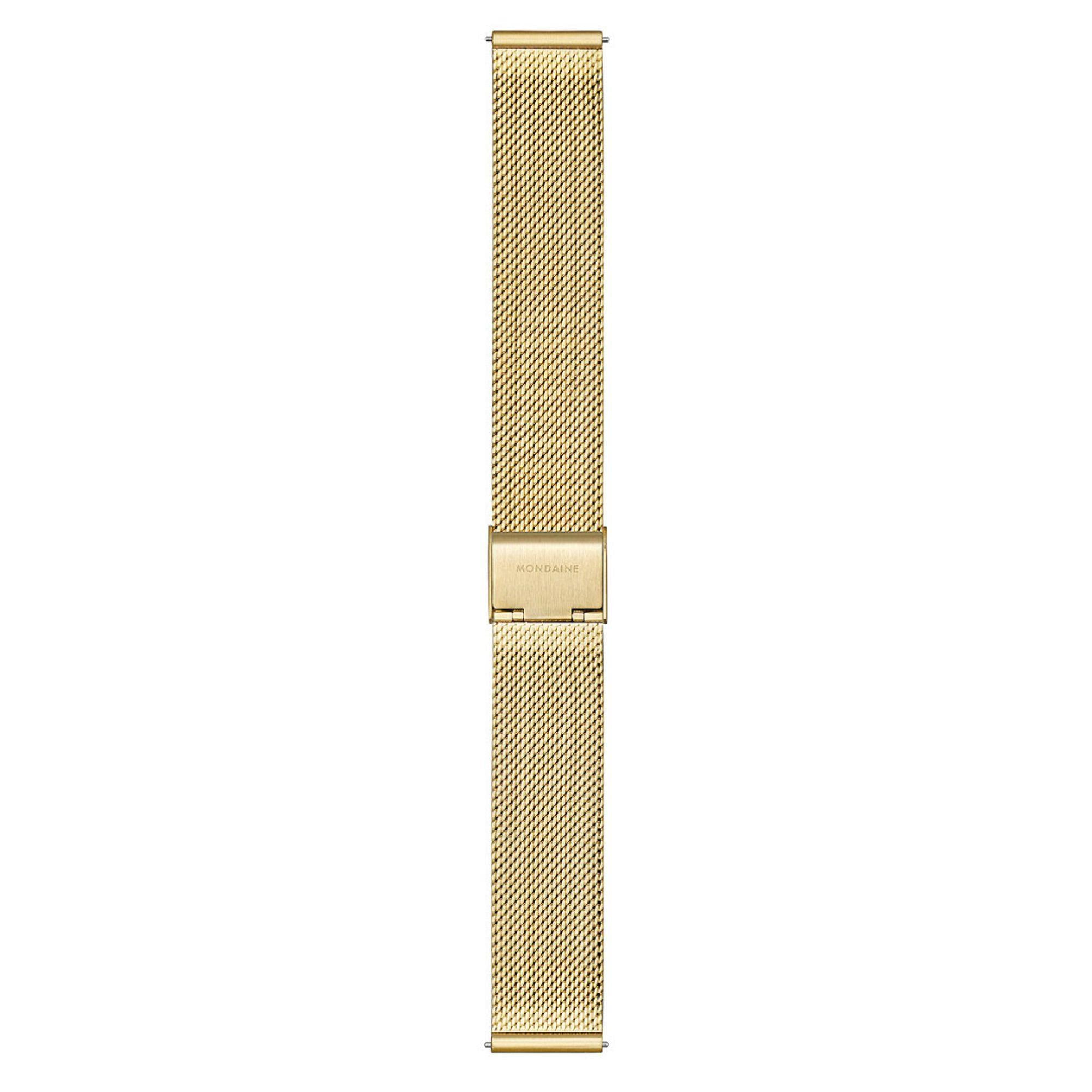 Mondaine Classic Deep Ocean Blue IP Gold Mesh Bracelet Blue Dial Unisex Watch A660.30314.40SBM