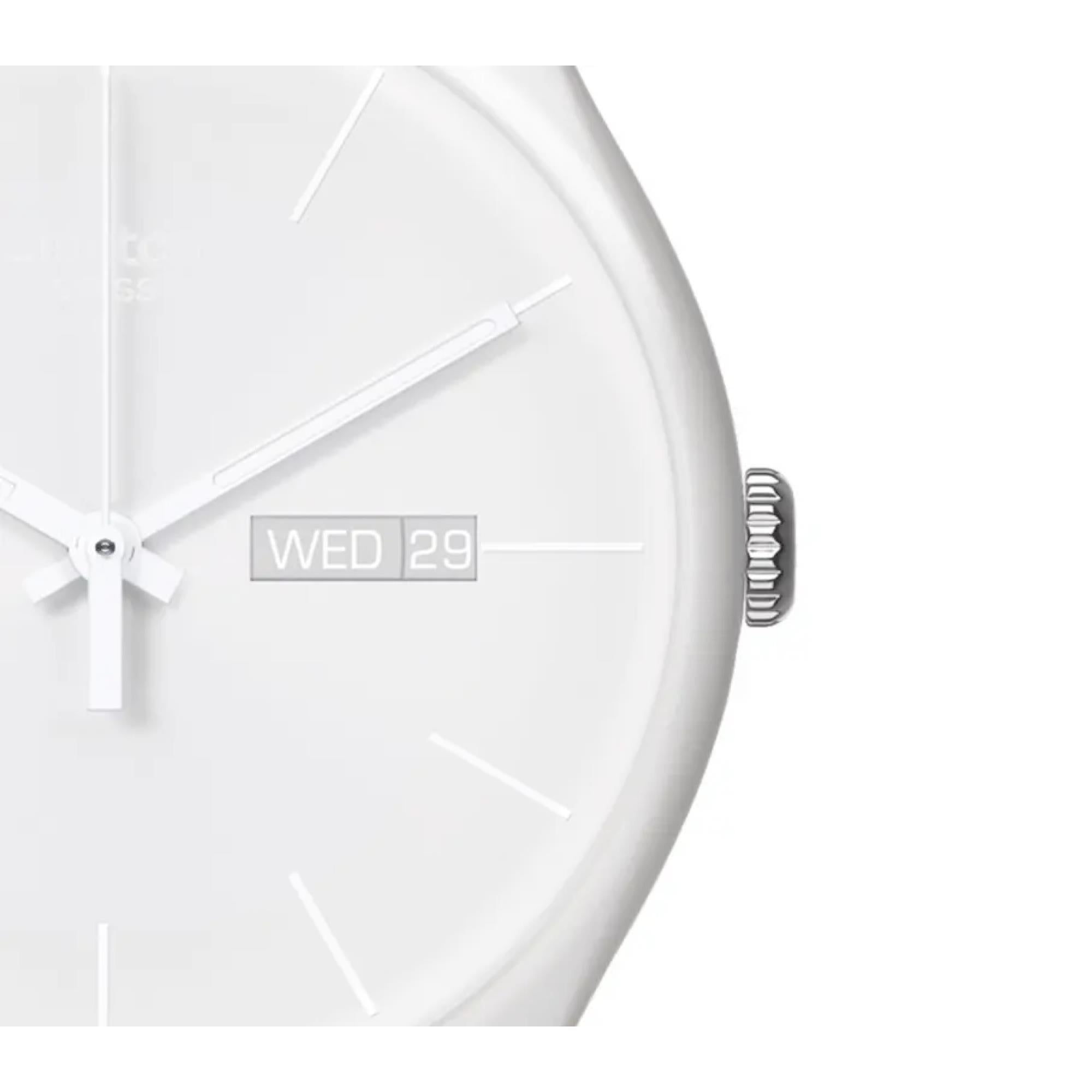 Swatch New Gent 'White Rebel Again' Quartz Watch SO29W704