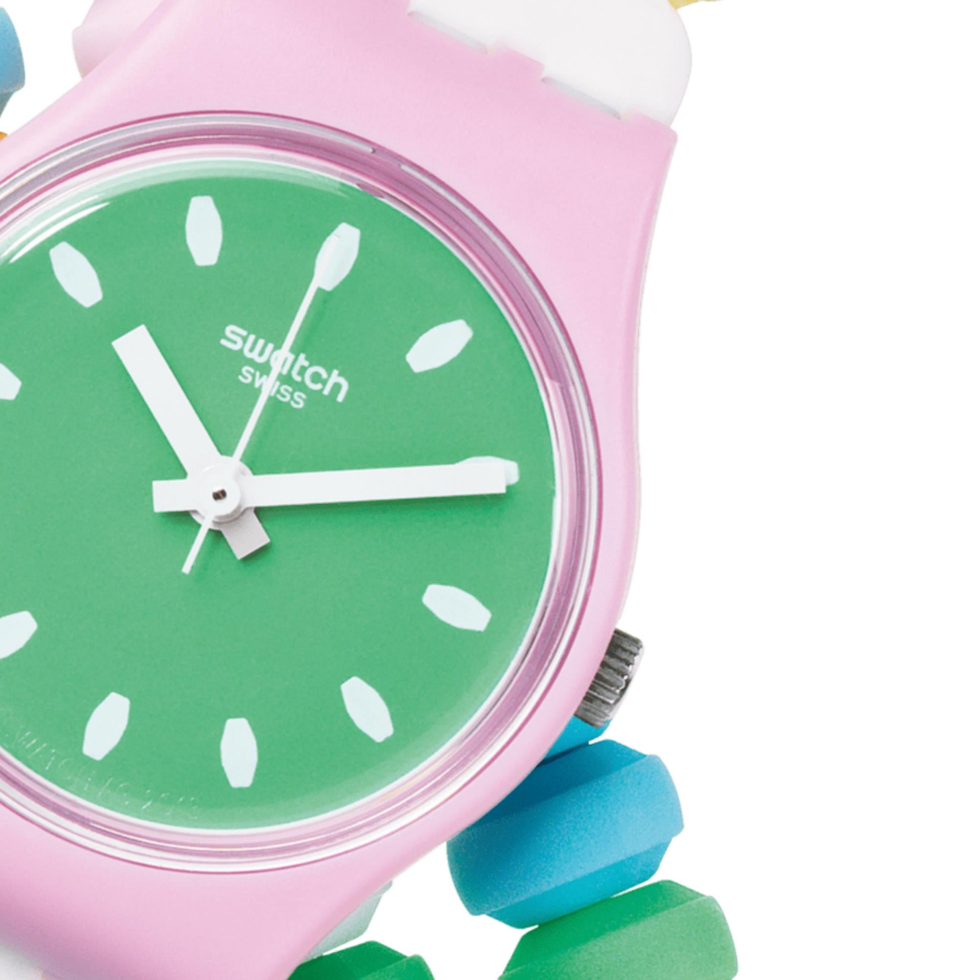 Swatch 'Caramellissima' Pastry Chefs Green Dial Ladies Watch LP135A