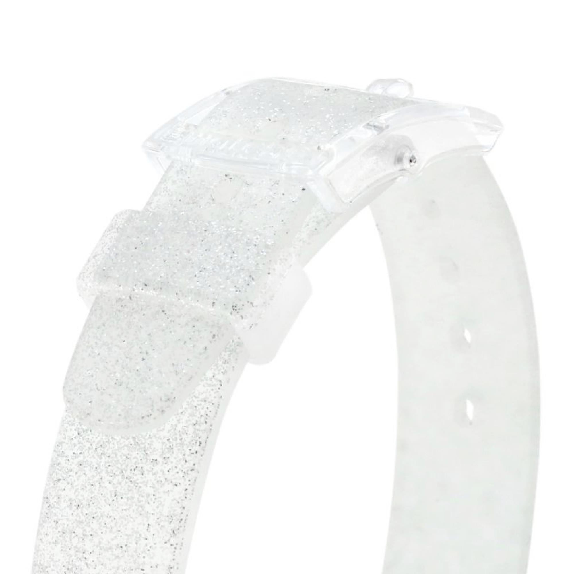 Swatch Original Lady Silver Dial Glistar Too Quartz Ladies Watch LK343E