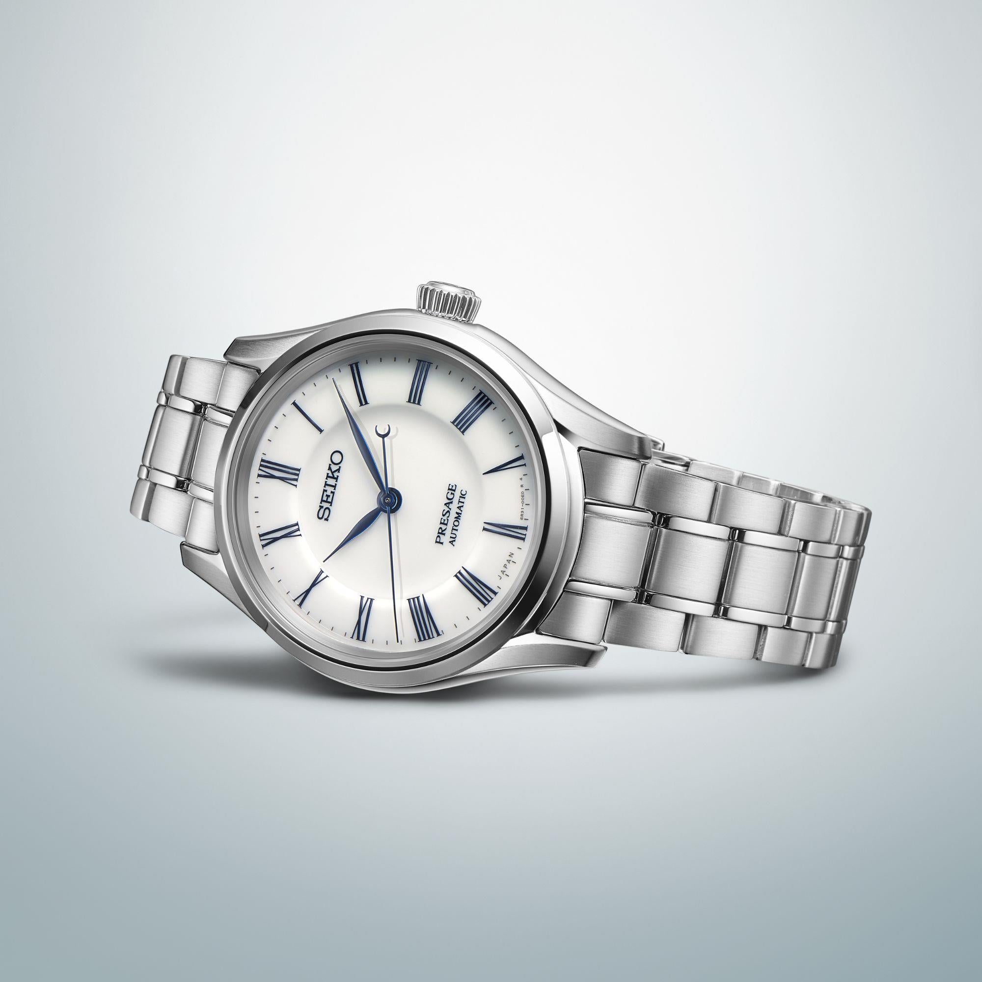 Seiko Presage "Hakuji" Arita Porcelain Dial Stainless Steel Bracelet Men's Watch SPB293J1