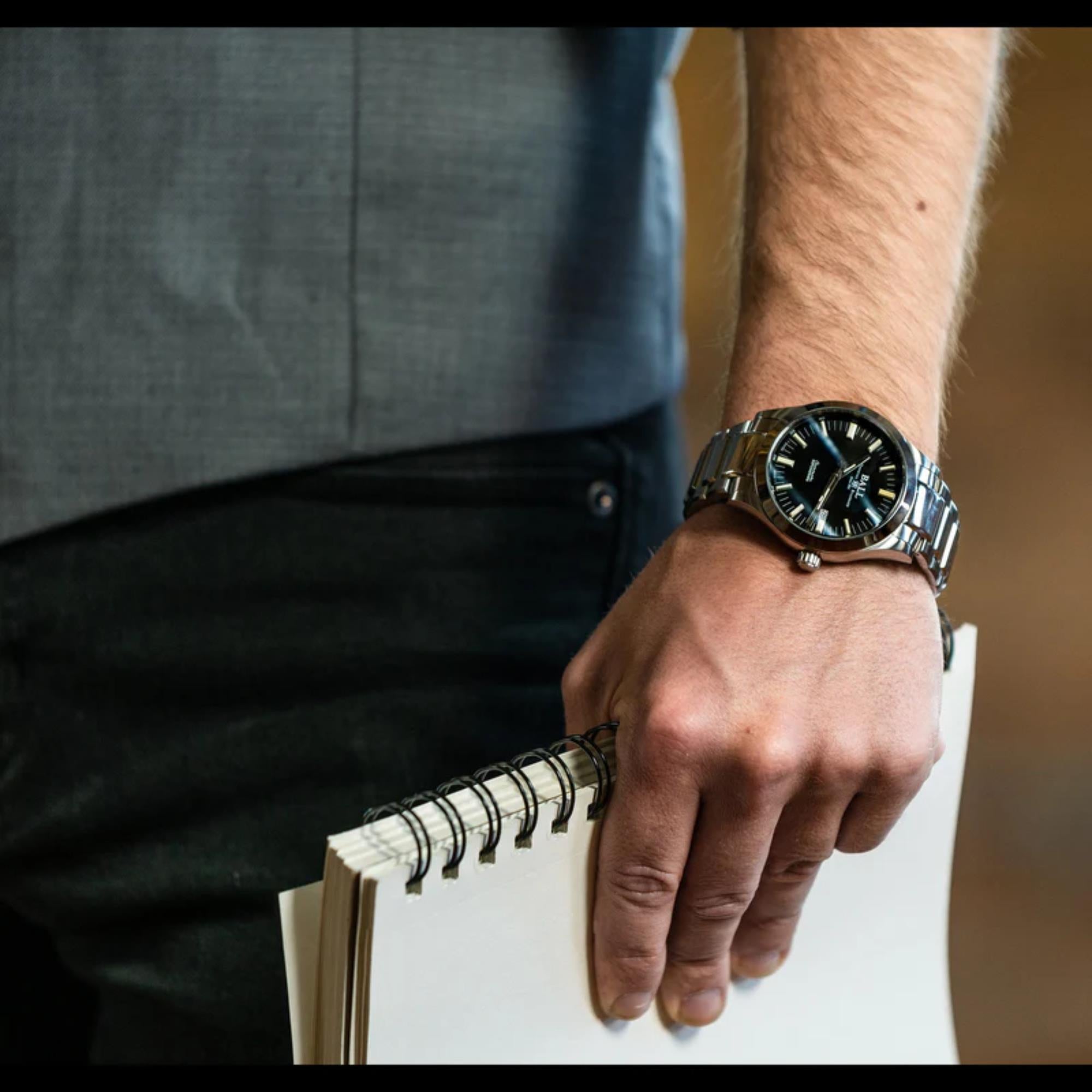 BALL Marvelight Automatic Black Dial Silver Stainless Steel Bracelet Men's Watch NM2128C-S1C-BK