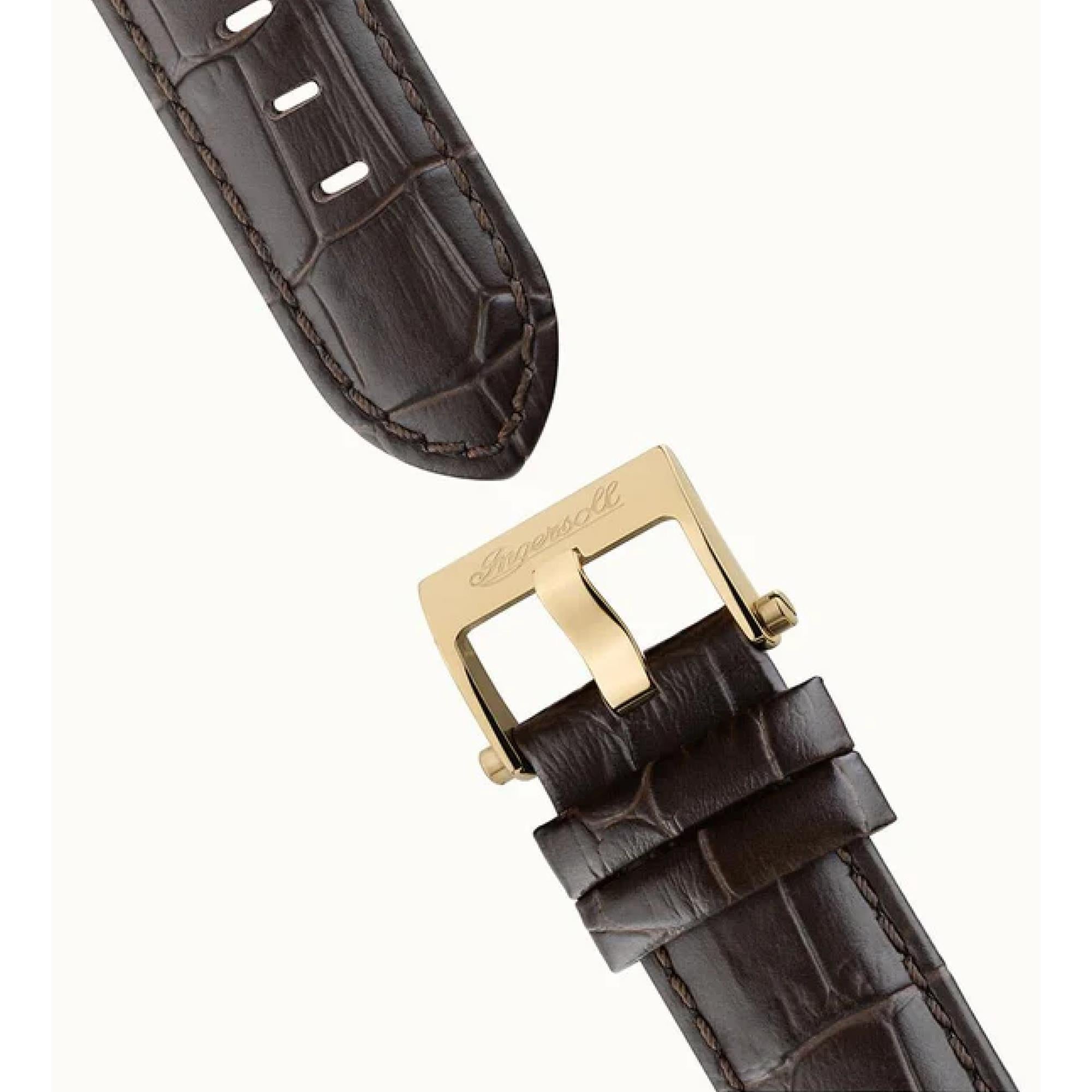 Ingersoll The Row 1892 Automatic Men's Watch Silver Dial Brown Leather Strap I12402