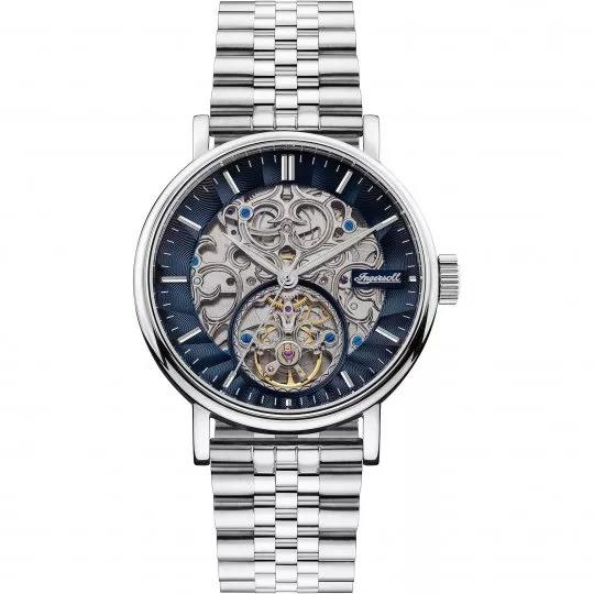 Ingersoll 1892 The Charles Automatic Men's Watch with Black Skeleton Dial and Silver Stainless Steel Bracelet - I05807