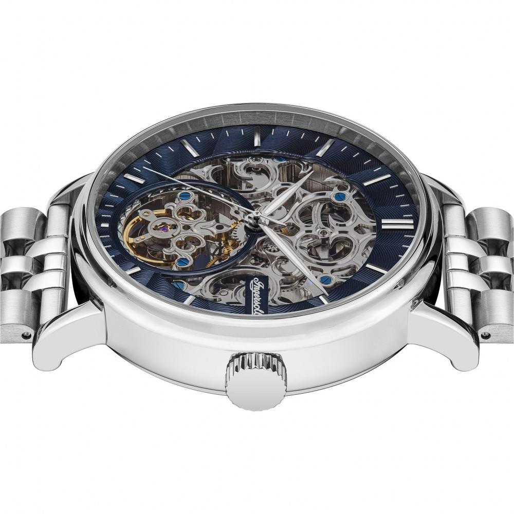 Ingersoll 1892 The Charles Automatic Men's Watch with Black Skeleton Dial and Silver Stainless Steel Bracelet - I05807