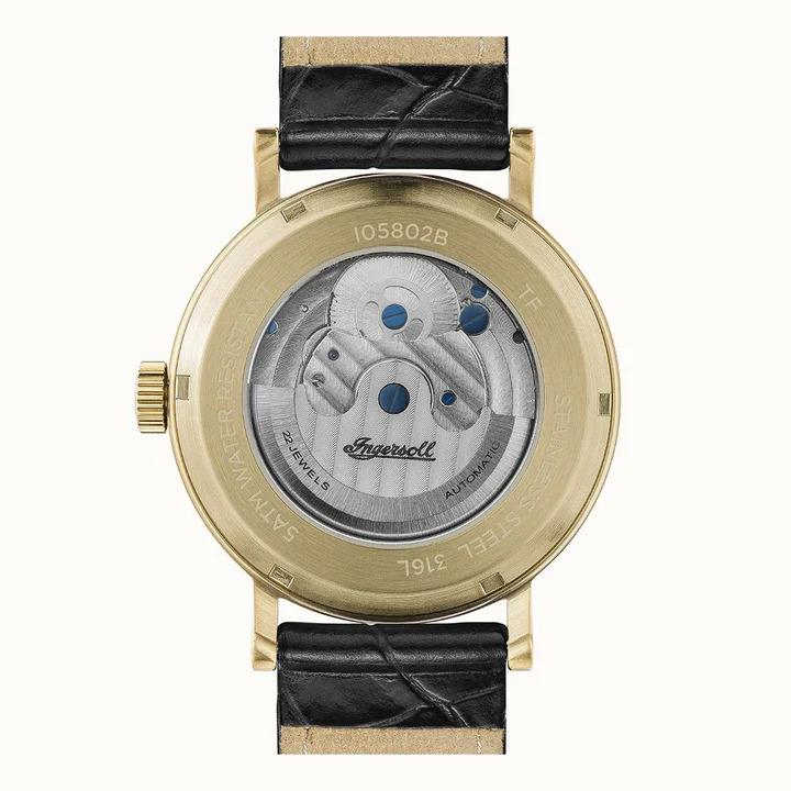 Ingersoll 1892 The Charles Men's Automatic Watch with a Black Dial and a Black Leather Strap - I05802B