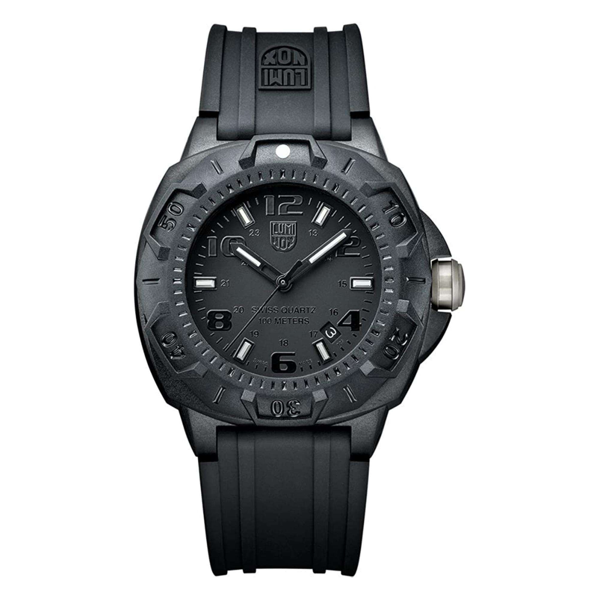 Luminox Land Sentry 0200 Series Black Dial Black Rubber Strap