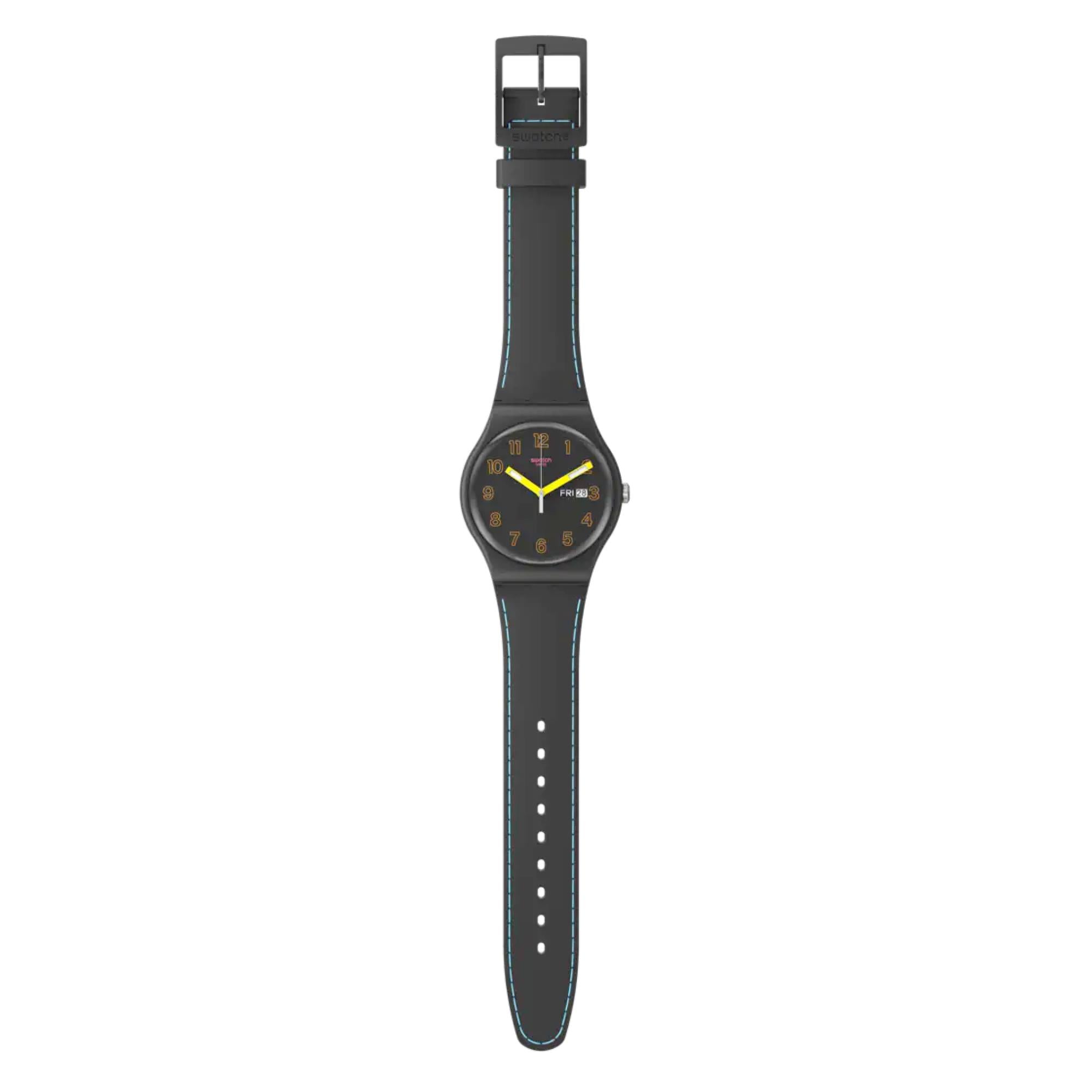 Swatch The January Collection 'Dark Glow' Quartz Watch SO29B707