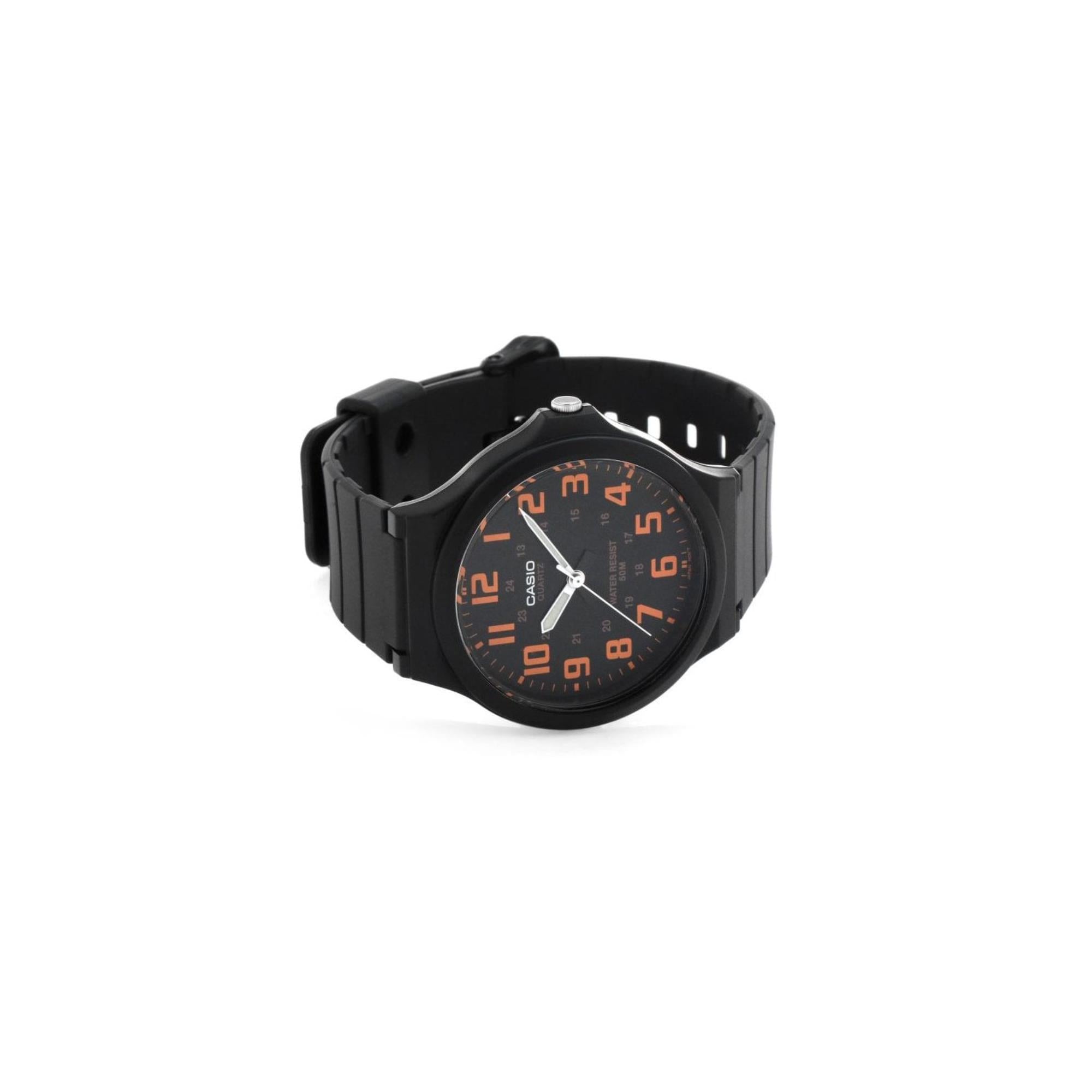 Casio Collection Quartz Black Dial Black Resin Strap Men's Watch MW-240-4BVEF