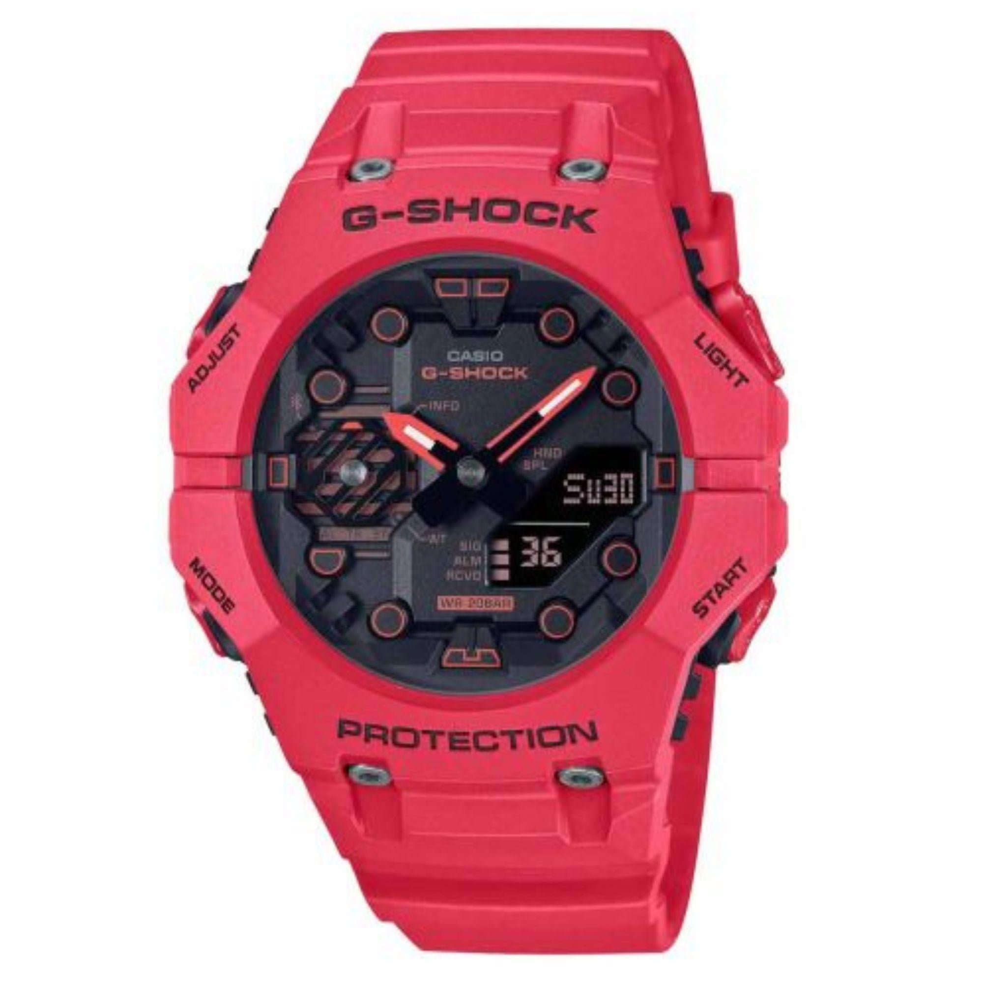 Casio G-Shock Red Integrated Bezel and Band GA-B001 Series GA-B001-4AER