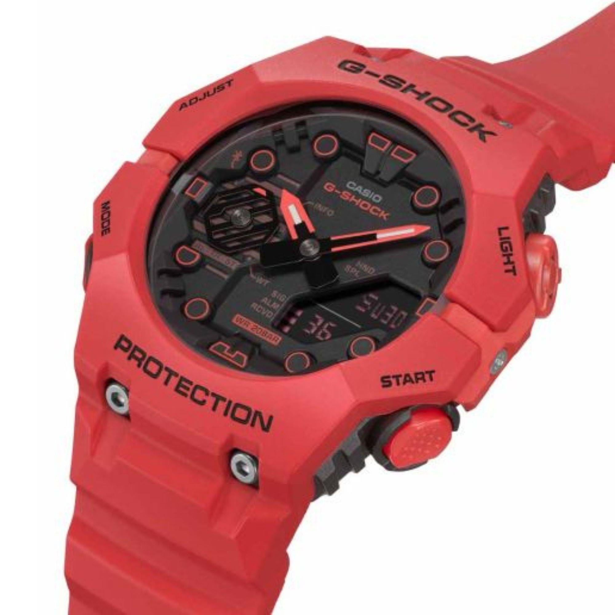 Casio G-Shock Red Integrated Bezel and Band GA-B001 Series GA-B001-4AER