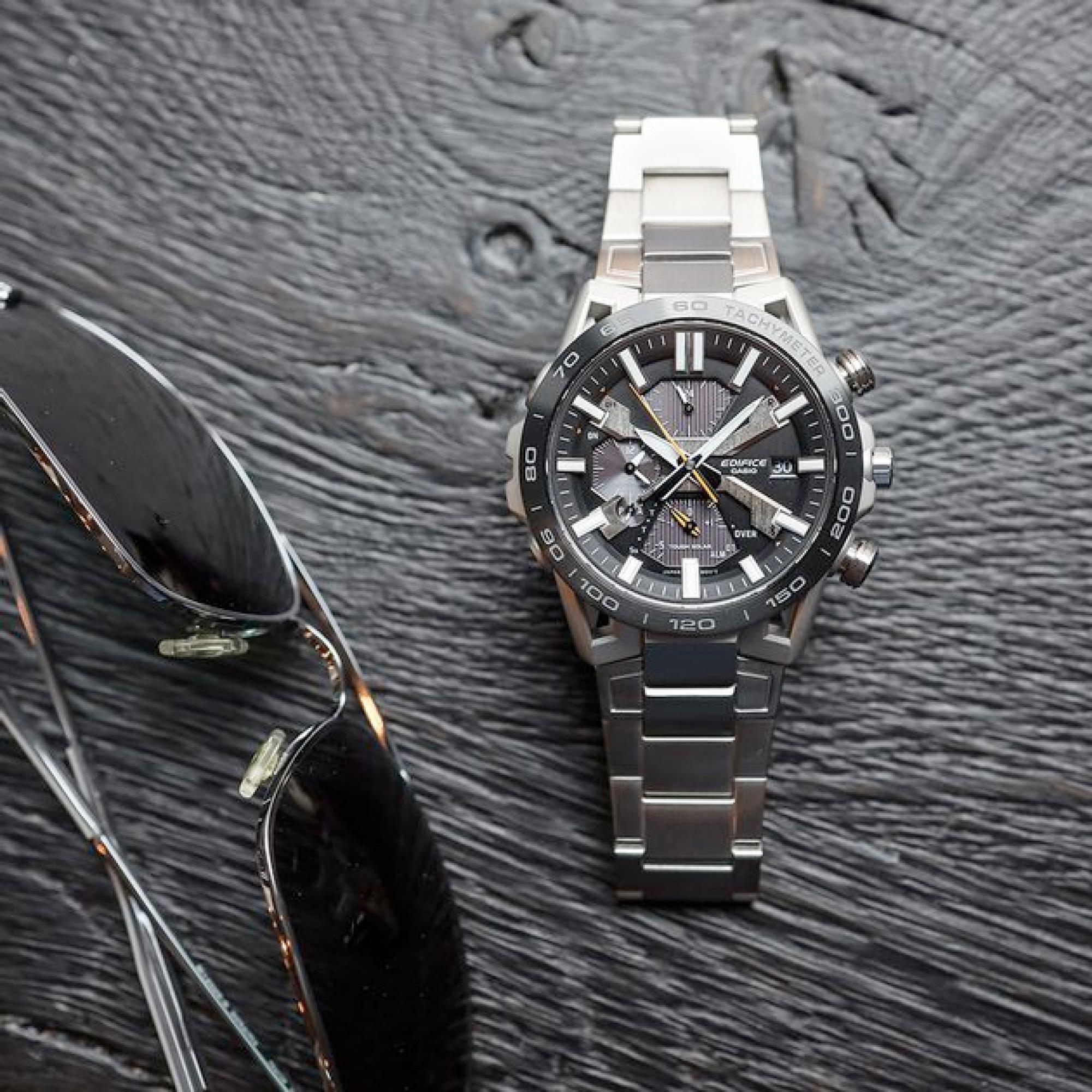 Casio Edifice Bluetooth Chronograph Steel Bracelet Quartz Mens Watch EQB-2000DB-1AER
