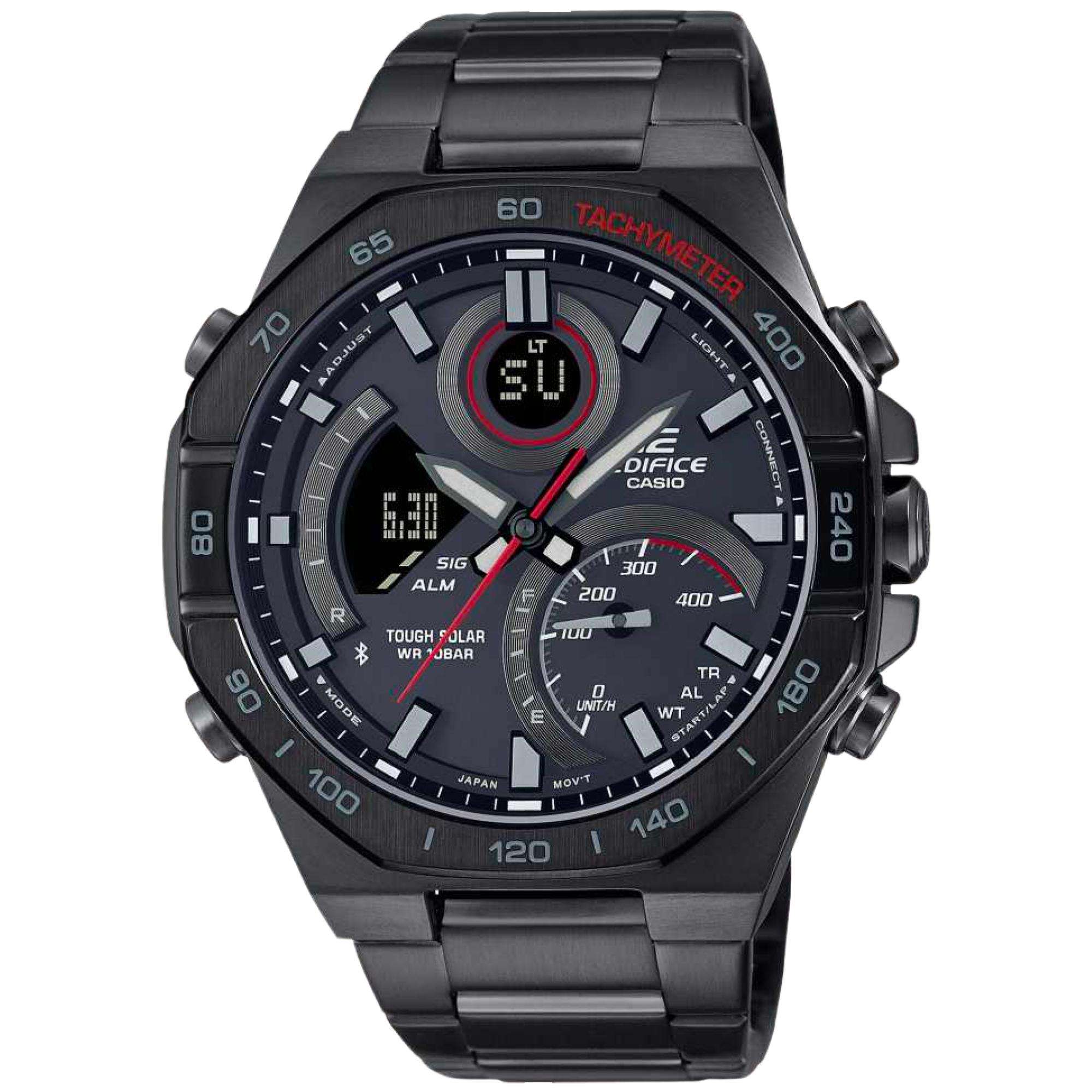 Casio Edifice Bluetooth Black Resin Bracelet Mens Watch ECB-950DC-1AEF