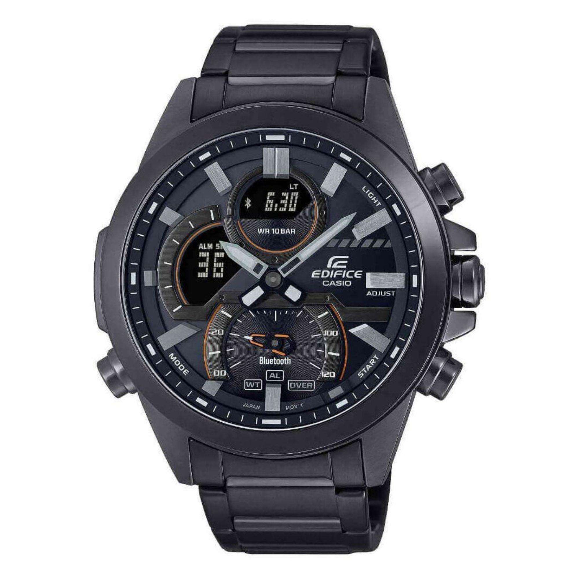 Casio Edifice Analogue-Digital Bluetooth Black Dial Black PVD Men's Watch ECB-30DC-1AEF