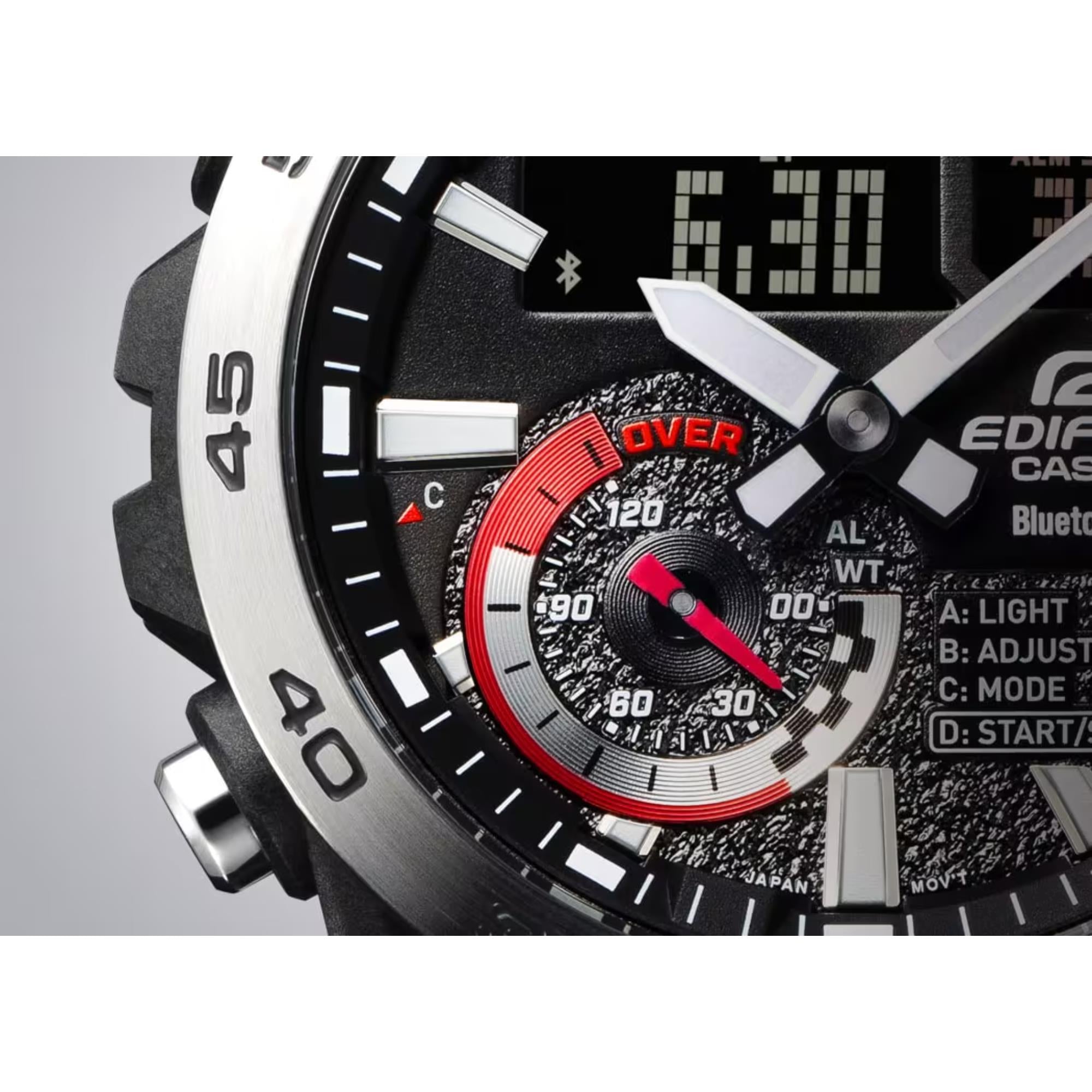 Casio Edifice Steel Bluetooth Carbon Resin Chronograph Mens Watch ECB-40D-1AEF