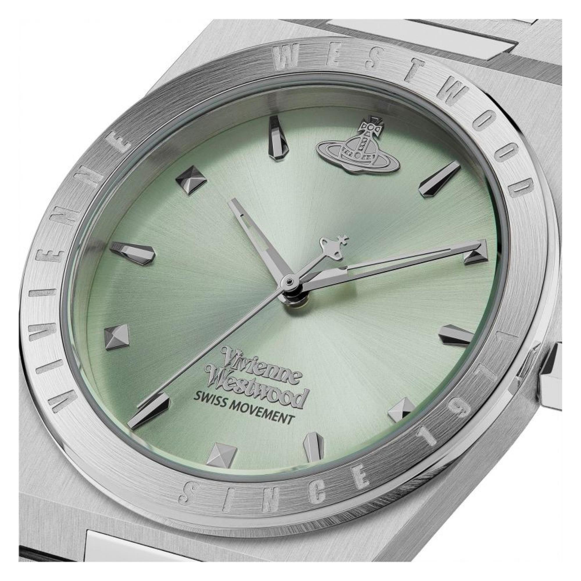 Vivienne Westwood Charterhouse Green Dial Stainless Steel Bracelet Ladies Watch VV244PGRSL