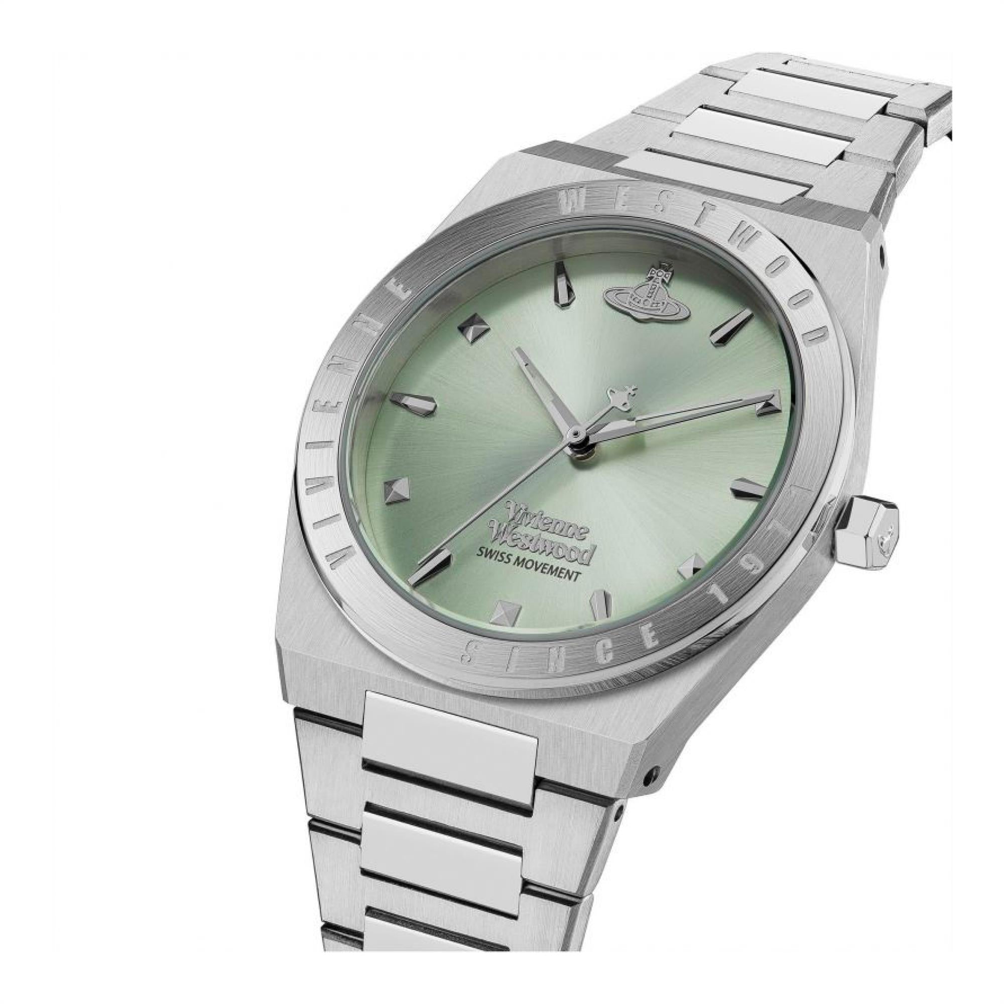Vivienne Westwood Charterhouse Green Dial Stainless Steel Bracelet Ladies Watch VV244PGRSL