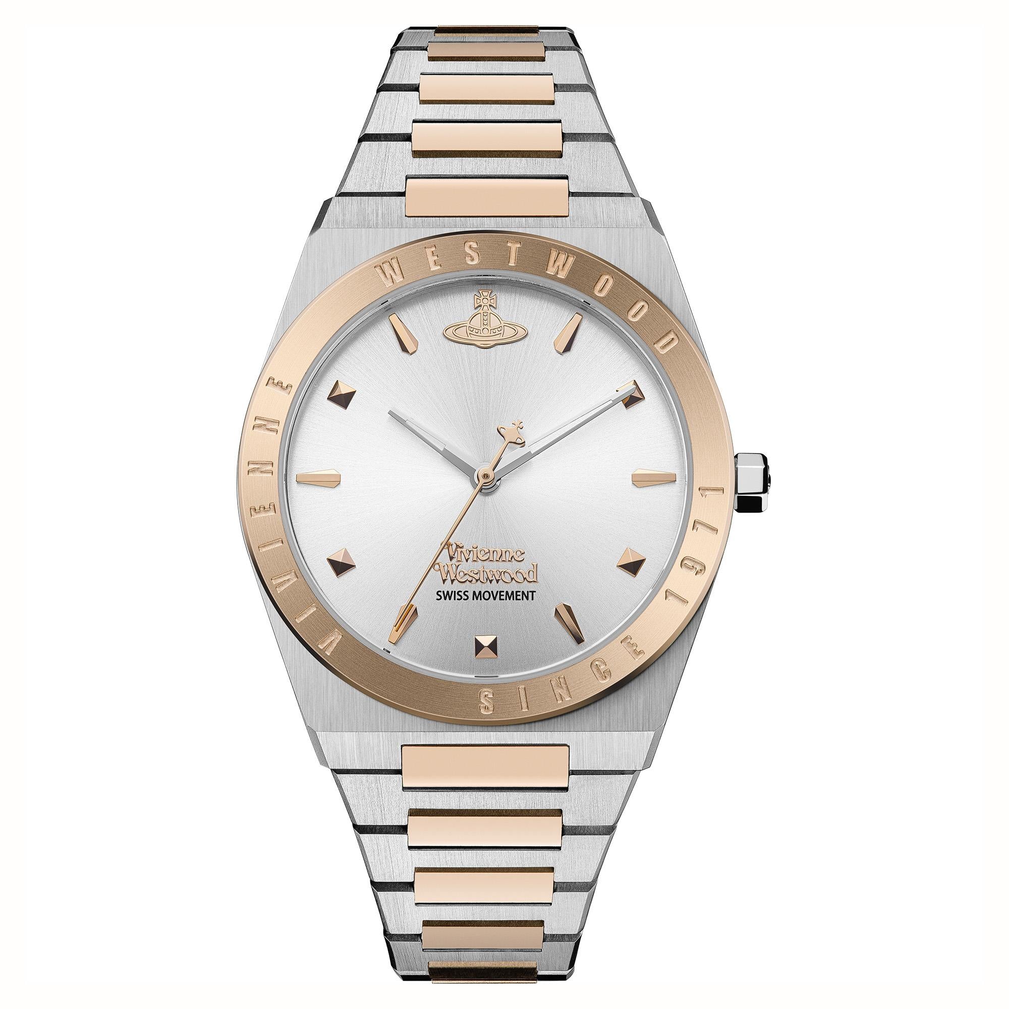 Vivienne Westwood Charterhouse Silver Dial Two Tone Stainless Steel Bracelet Ladies Watch VV244SLSR