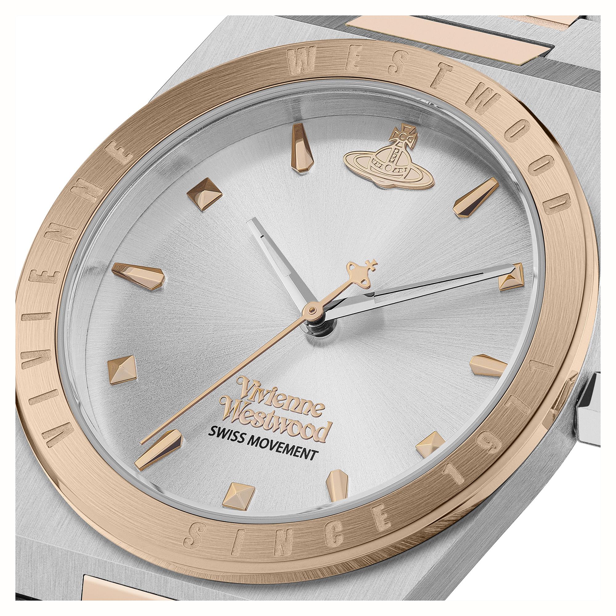 Vivienne Westwood Charterhouse Silver Dial Two Tone Stainless Steel Bracelet Ladies Watch VV244SLSR
