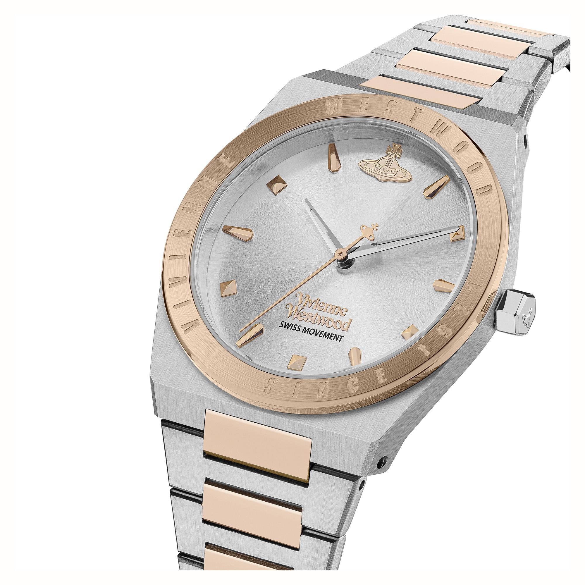 Vivienne Westwood Charterhouse Silver Dial Two Tone Stainless Steel Bracelet Ladies Watch VV244SLSR