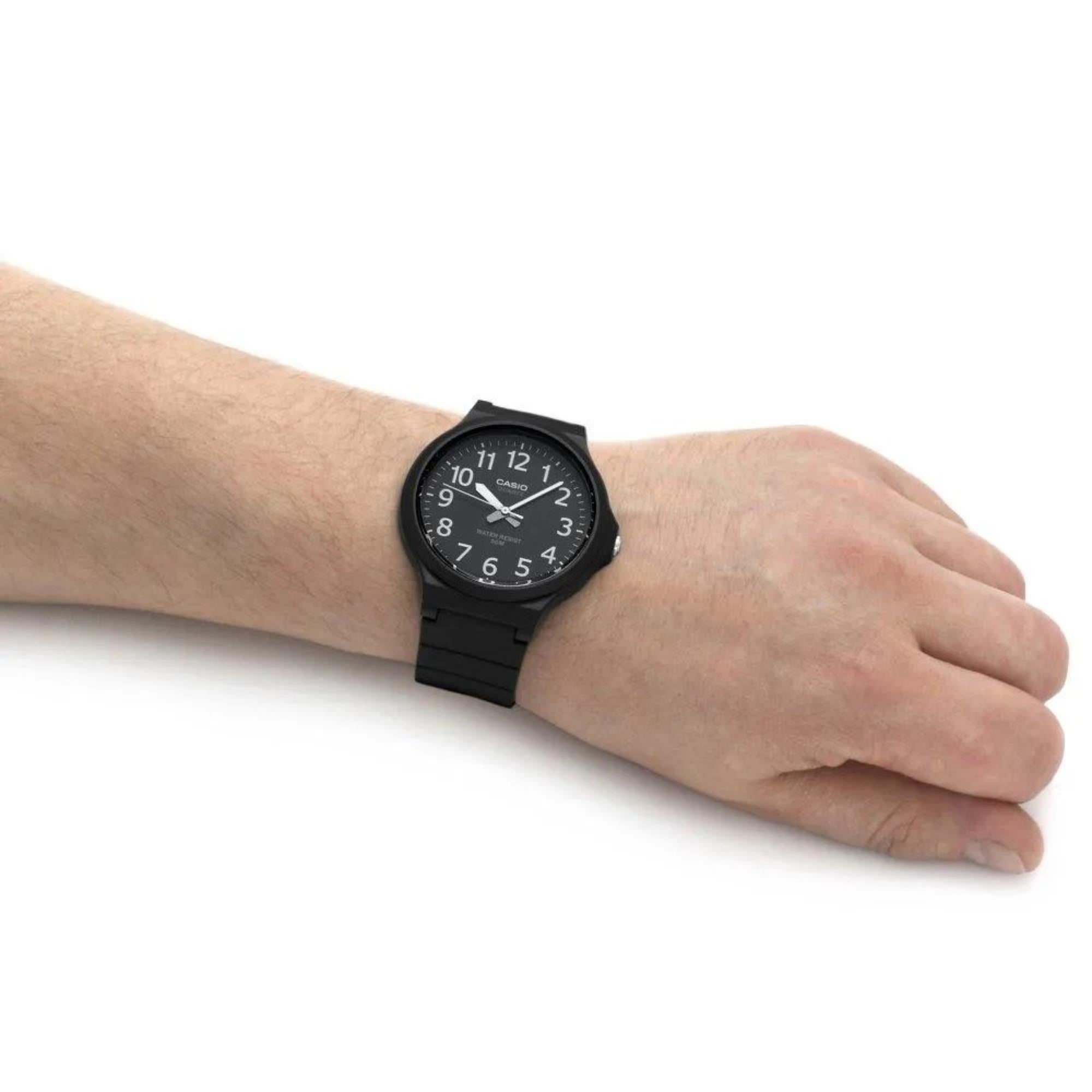 Casio Classic Quartz Black Dial Resin Strap Men's Watch MW-240-1BVEF