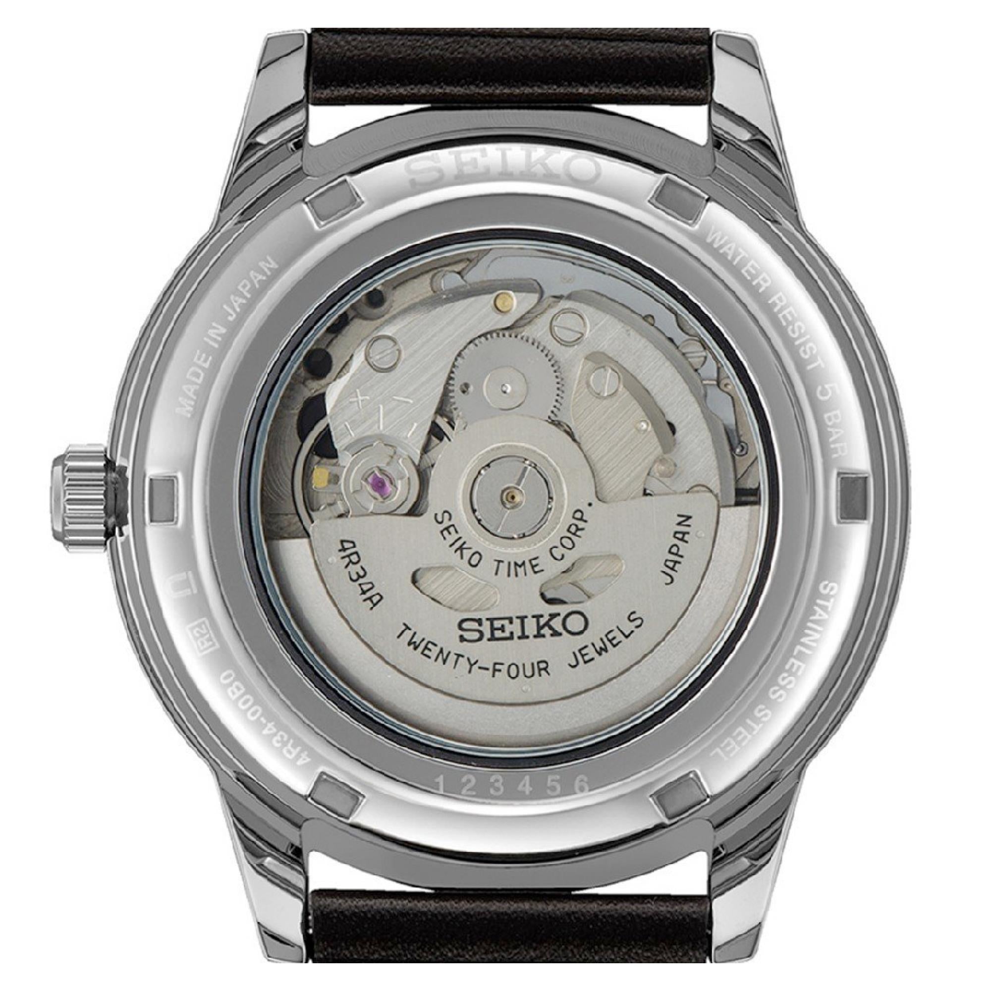 Seiko Presage Stone Style 60s Road Trip GMT Automatic Silver Dial Men's Watch Watch SSK011J1