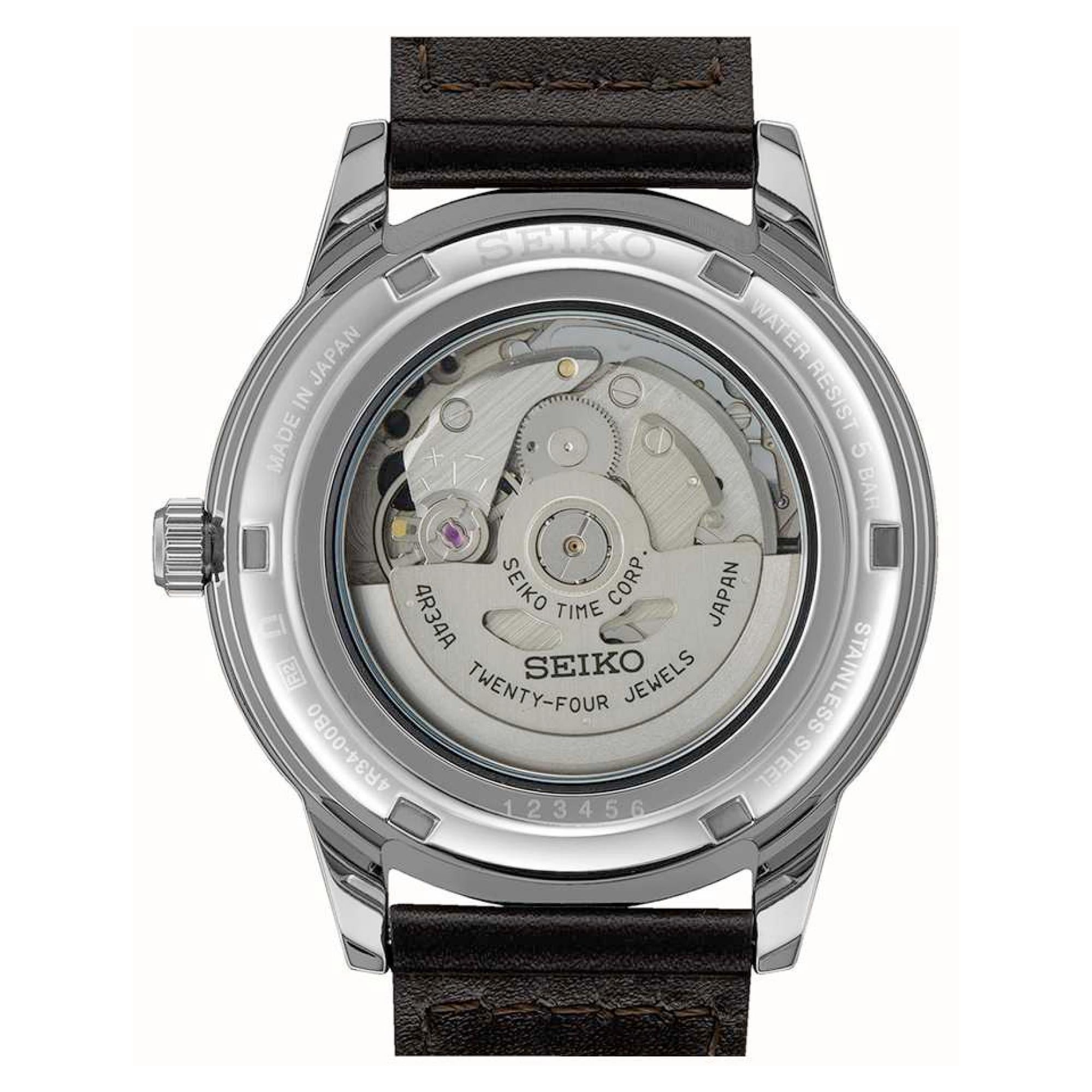 Seiko Presage ‘Fume’ Style 60s Road Trip GMT Automatic Brown Dial Men's Watch SSK013J1