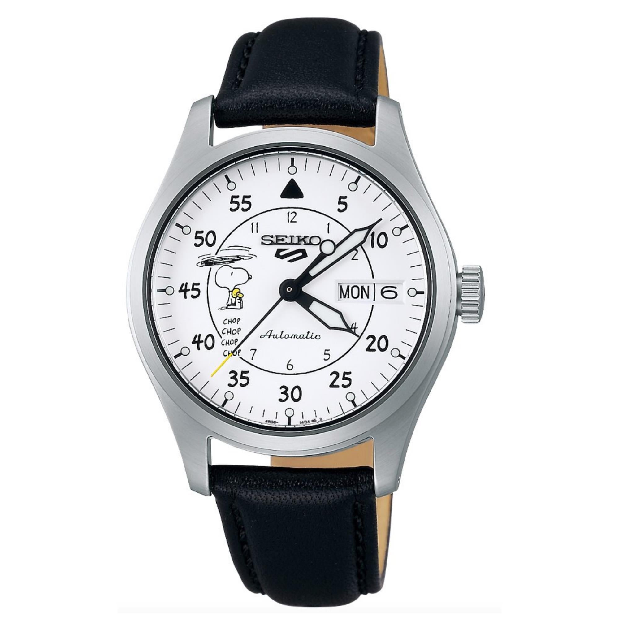 Seiko 5 Sports X Peanuts Parachute Limited Edition Automatic White Dial Watch SRPK27K1