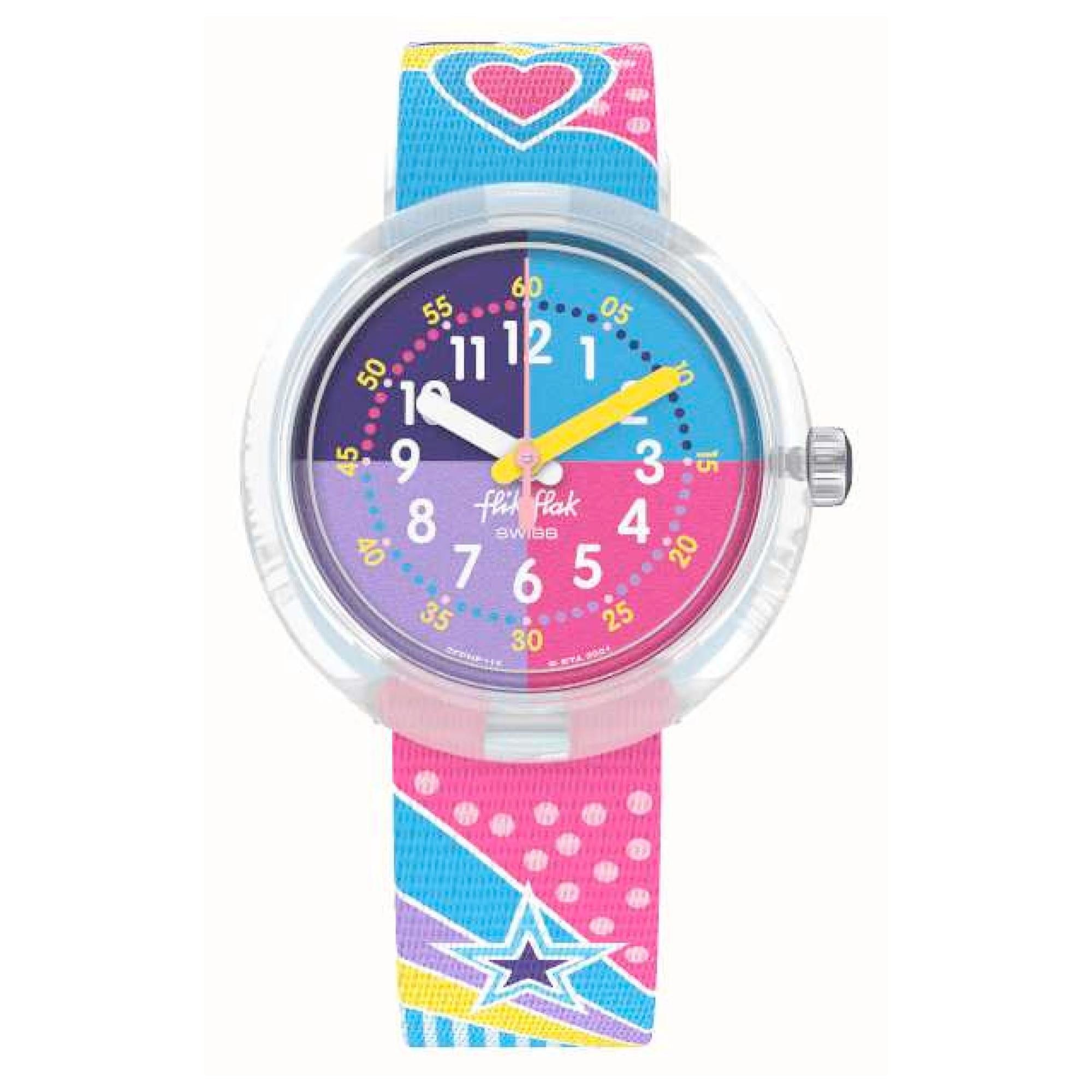 Flik Flak Color Party Rainbow Dial / Rainbow Graphic Kids Children Watch FPNP115