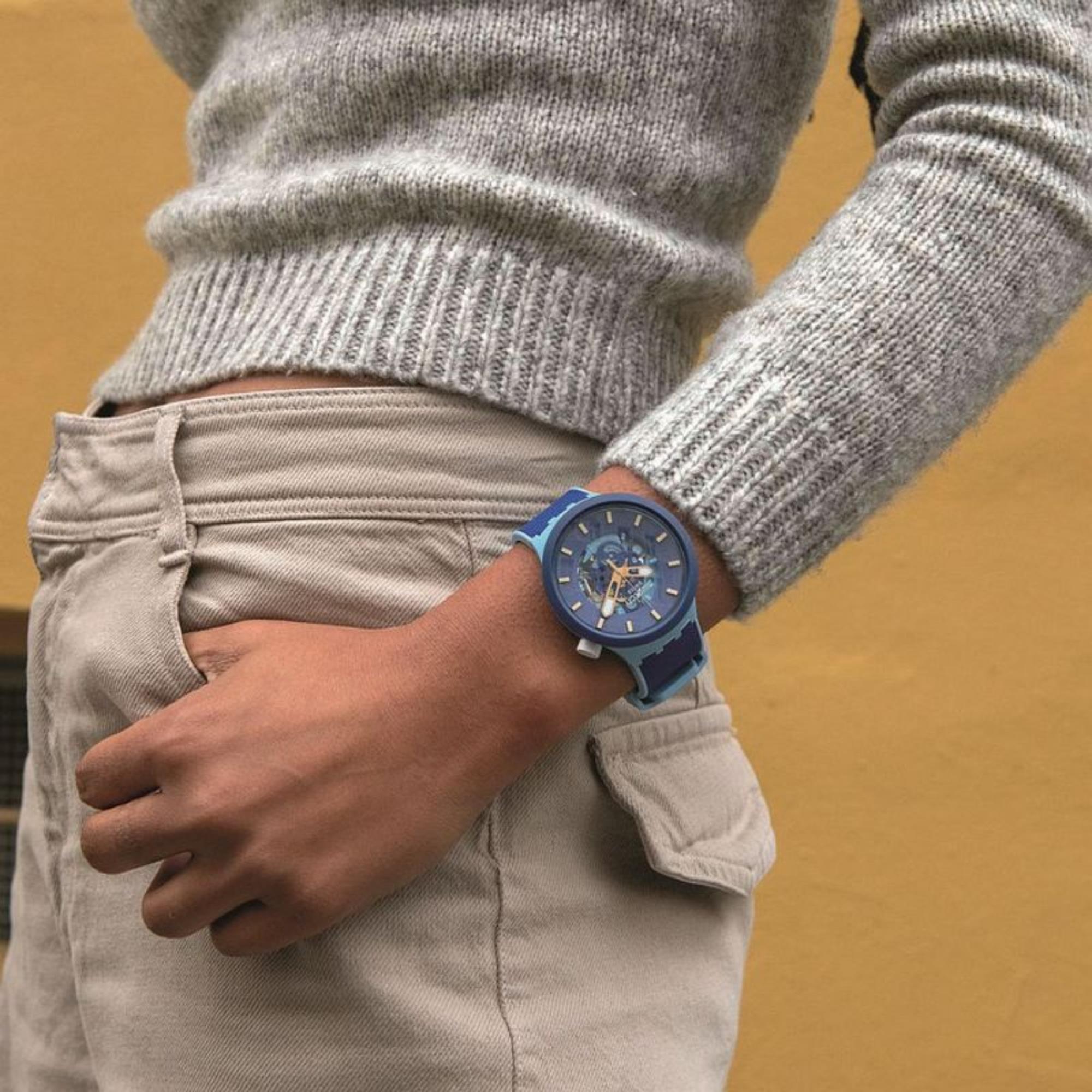 Swatch BOUNCING BLUE Big Bold Watch SB05N105 - WatchNation