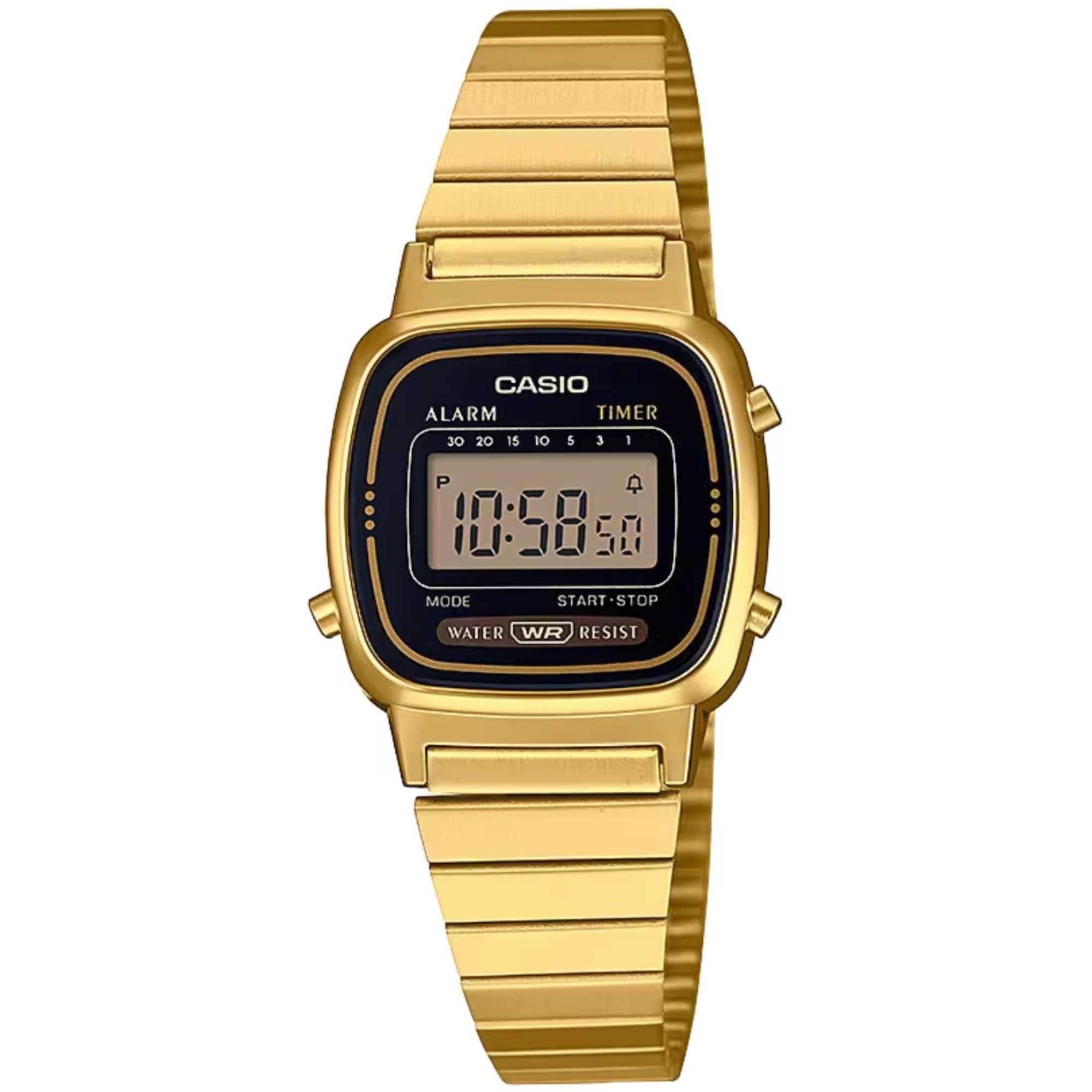 Casio Vintage Retro Quartz Digital Steel Strap Women's Watch LA670WEGA-1EF