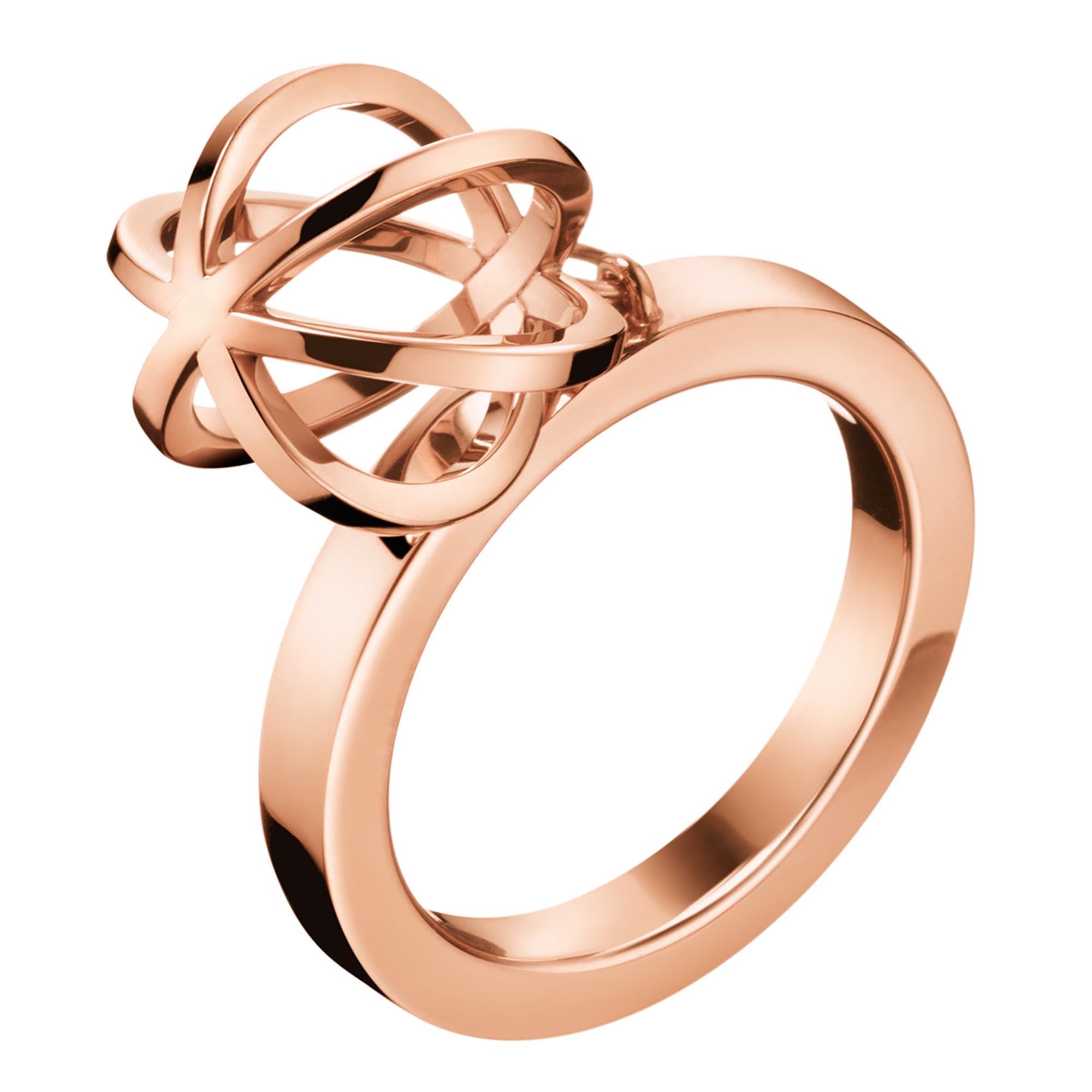 Calvin Klein Rose Gold Show Ring Ladies Jewellery Medium (Size N) KJ4XPR100207