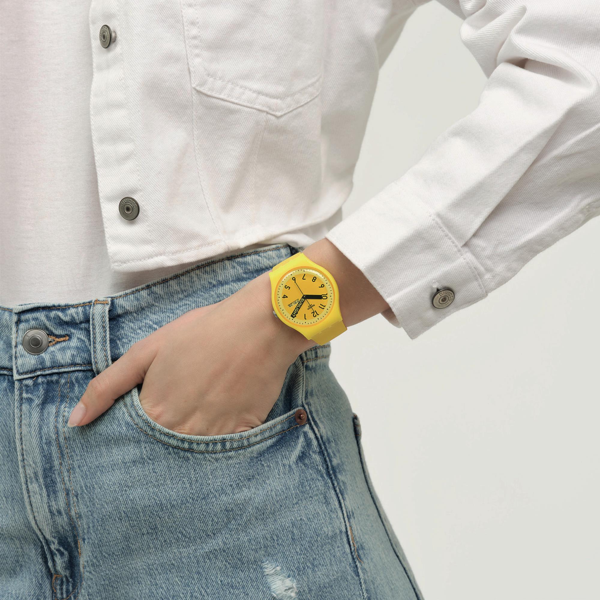 Swatch Pride 'Proudly Yellow' Quartz Yellow Dial Watch SO29J702
