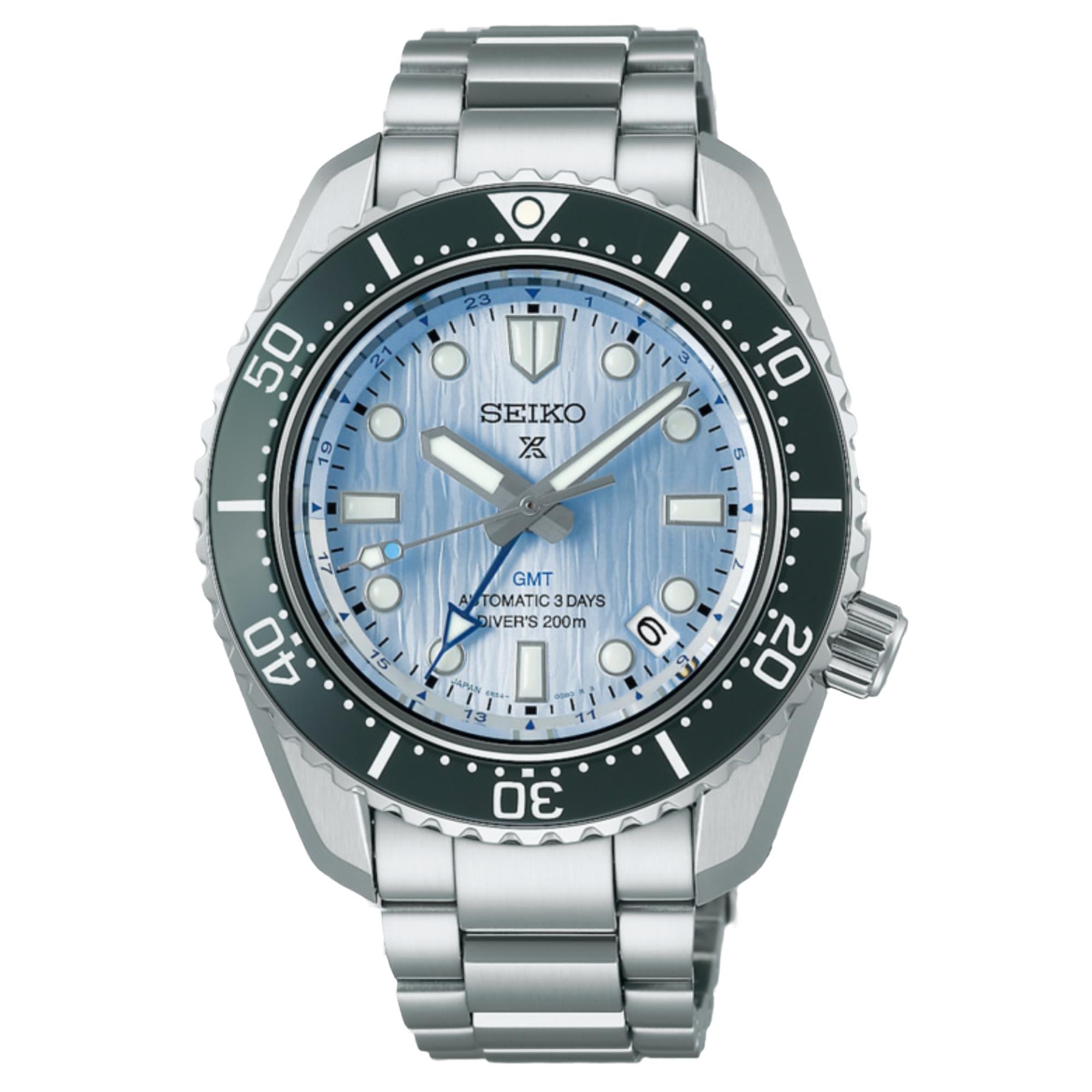 Seiko Prospex ''Glacier'' 110th Anniversary Limited Edition Save The Ocean 3 Day Blue Dial Men's Watch SPB385J1