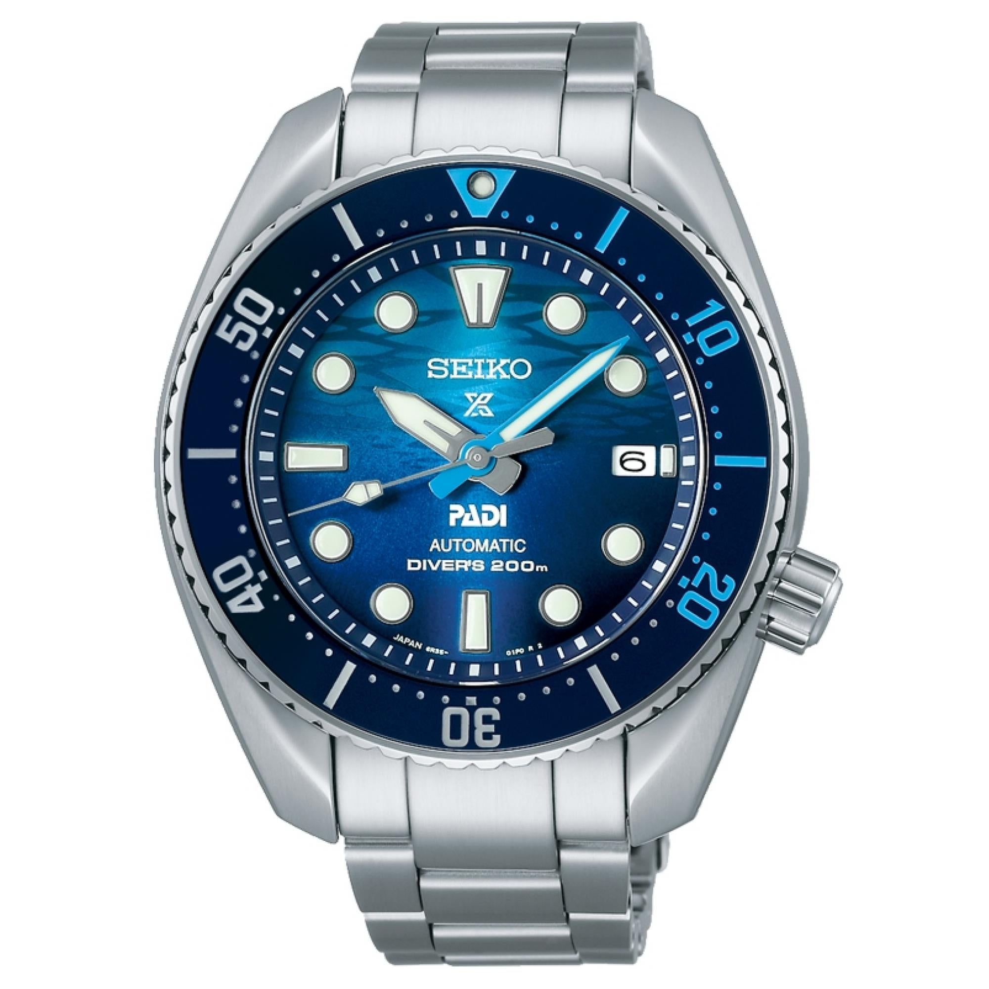 Seiko Prospex Great Blue Sumo PADI 6R35 72H Power Reserve Blue Dial Men's Watch SPB375J1