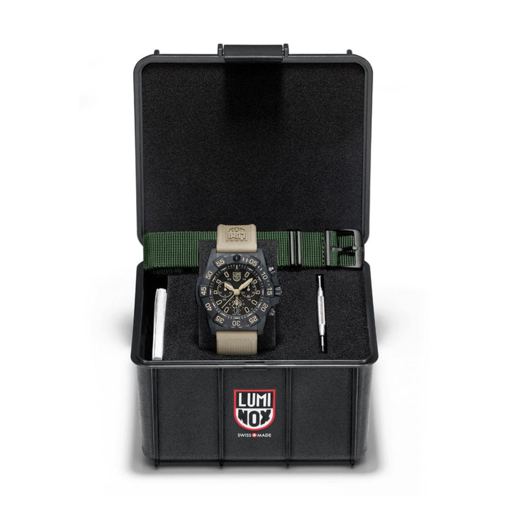 LUMINOX NAVY SEAL CHRONOGRAPH 3580 SERIES BLACK DIAL MENS WATCH XS.3590.NSF.SET