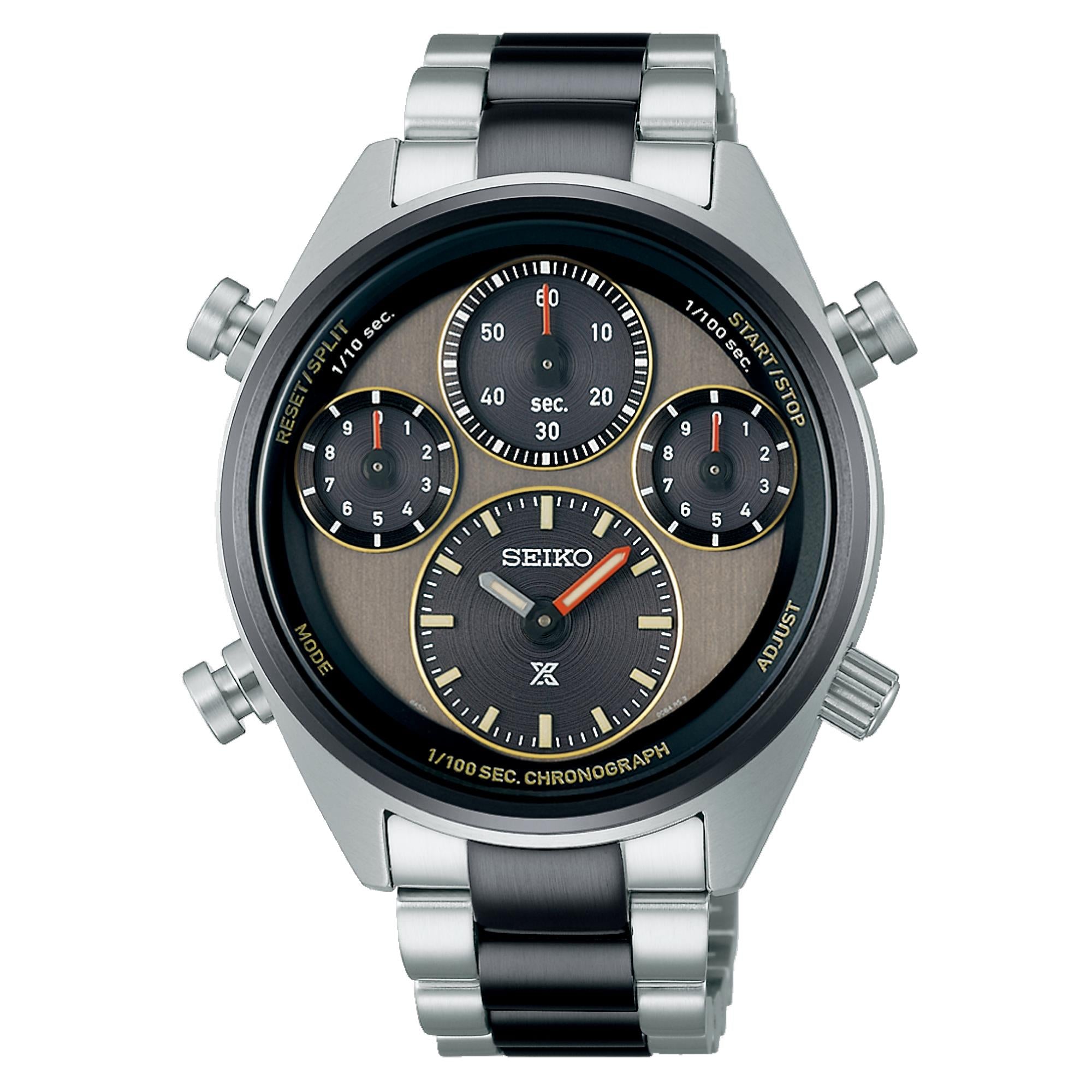Seiko Prospex Speedtimer One-Hundredth of a Second Khaki Stripe Solar Chronograph 40th Anniversary Limited Edition Multicoloured Dial Men's Watch SFJ005P1