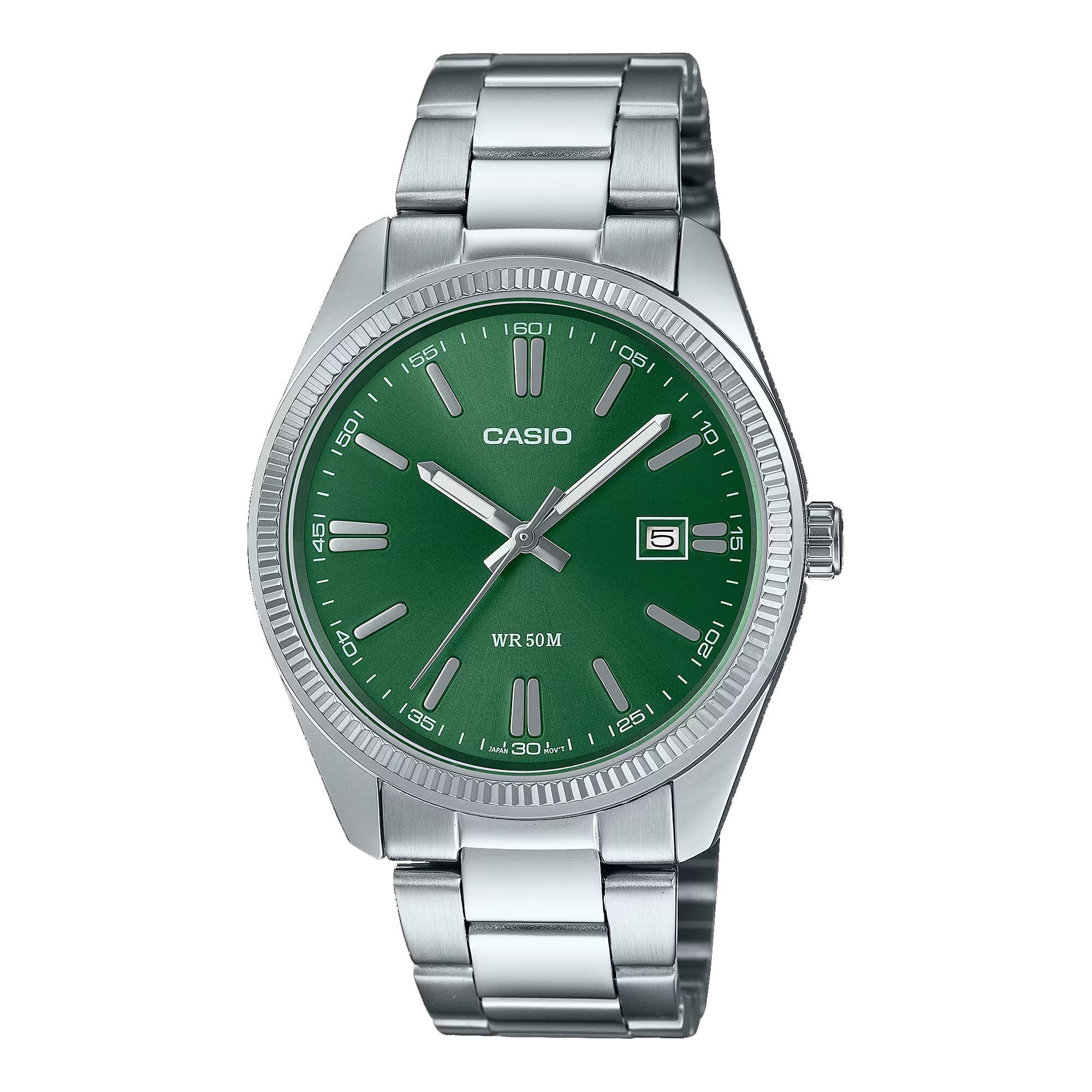 Casio Collection Quartz Green Dial Steel Watch MTP-1302PD-3AVEF
