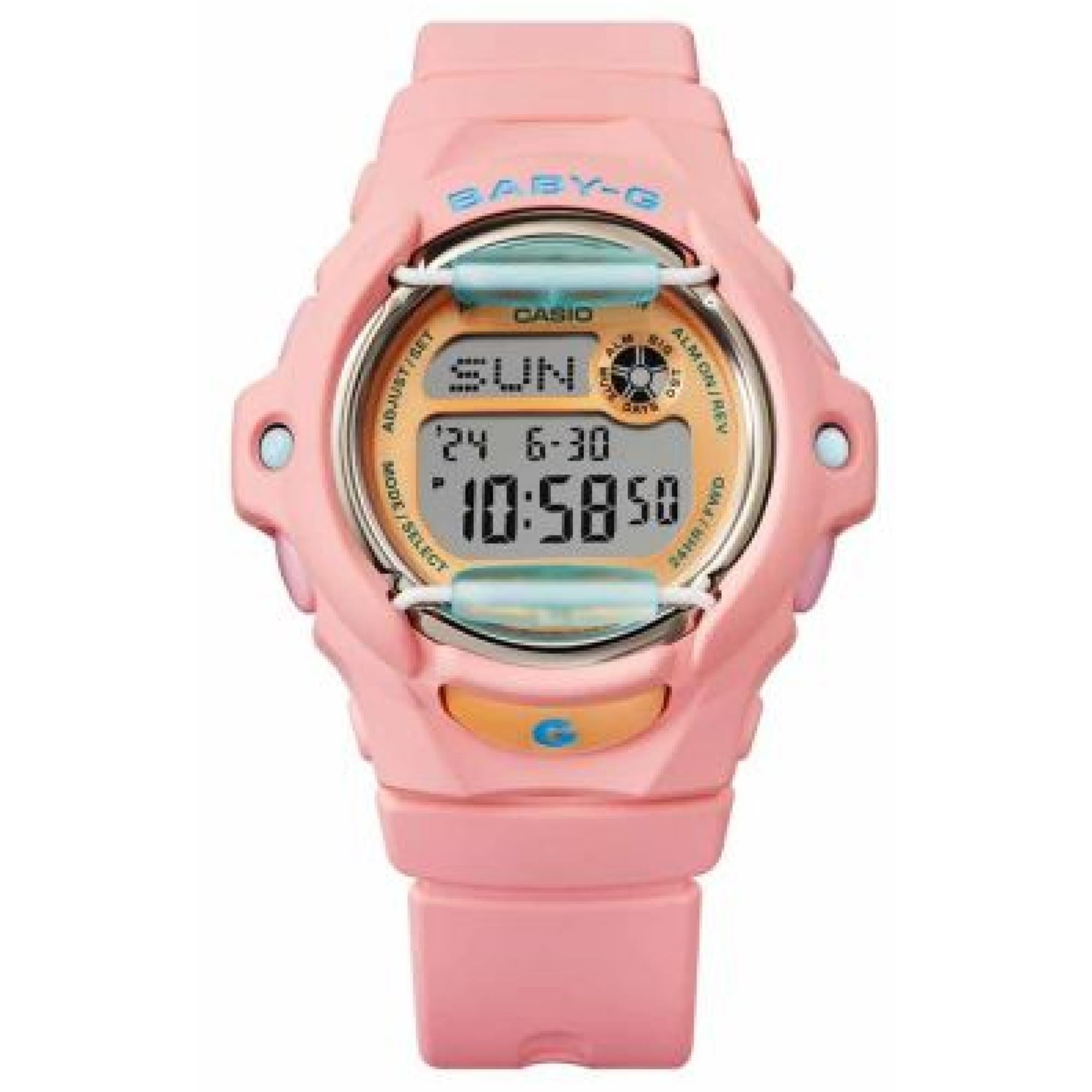 Casio Baby-G Playful Beach Orange Dial Pink Resin Strap Ladies Watch BG-169PB-4ER
