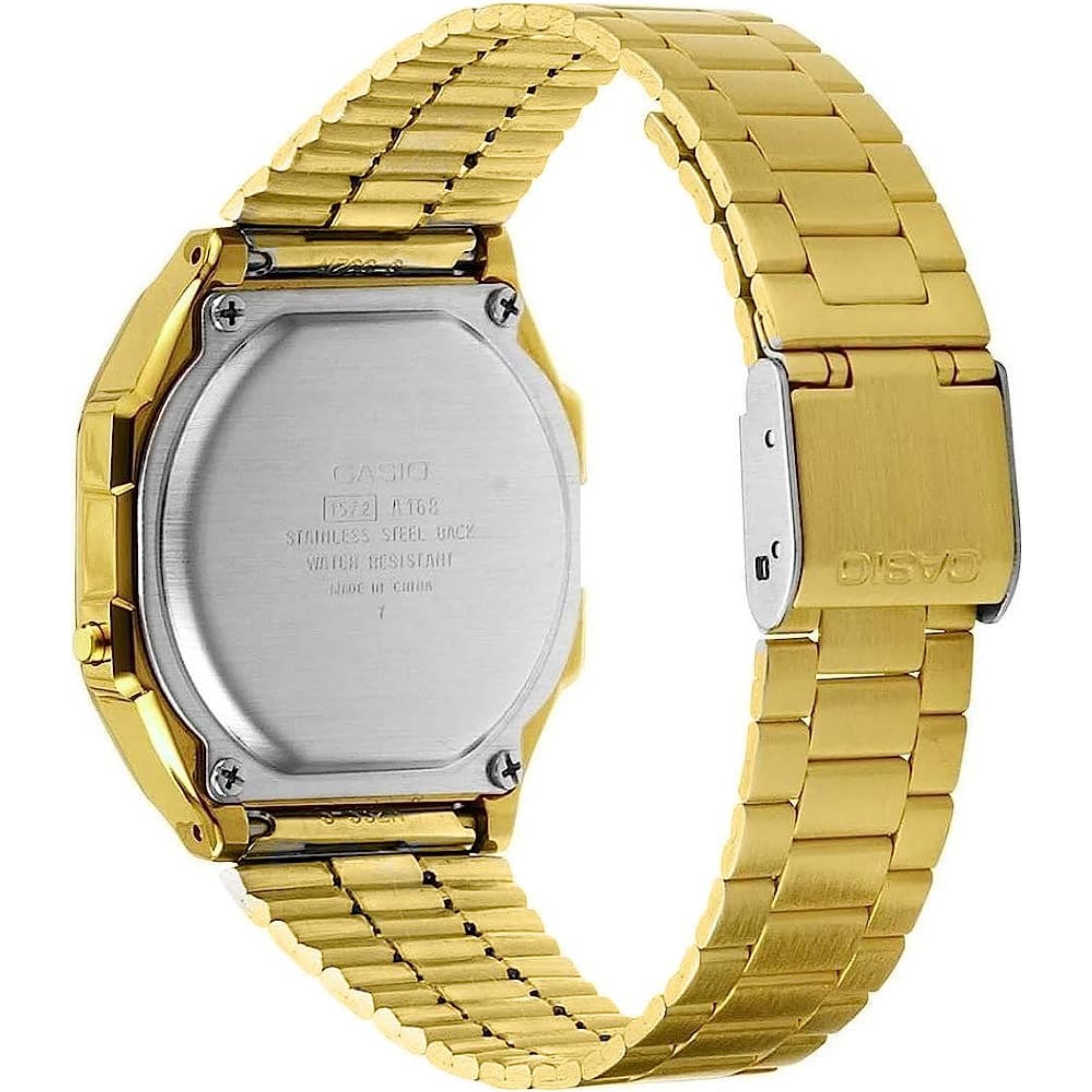 Casio Vintage Gold Plated Purple Dial Digital Watch A168WERG-2AEF