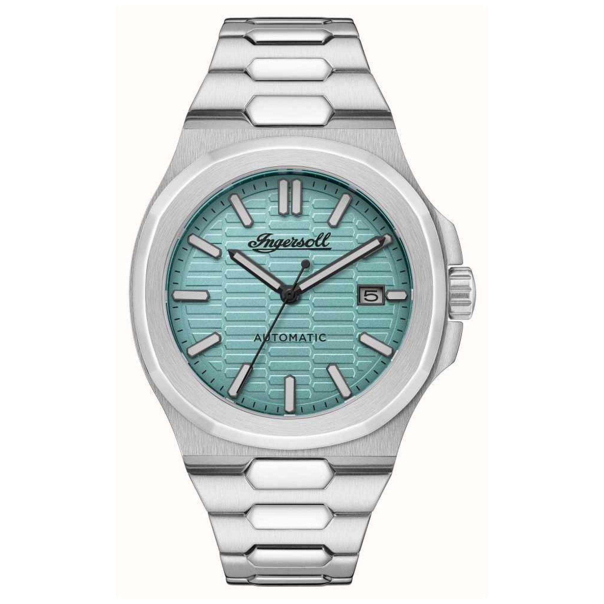 Ingersoll The Catalina 1892 Automatic Turquoise Dial Steel Bracelet Men's Watch I11804