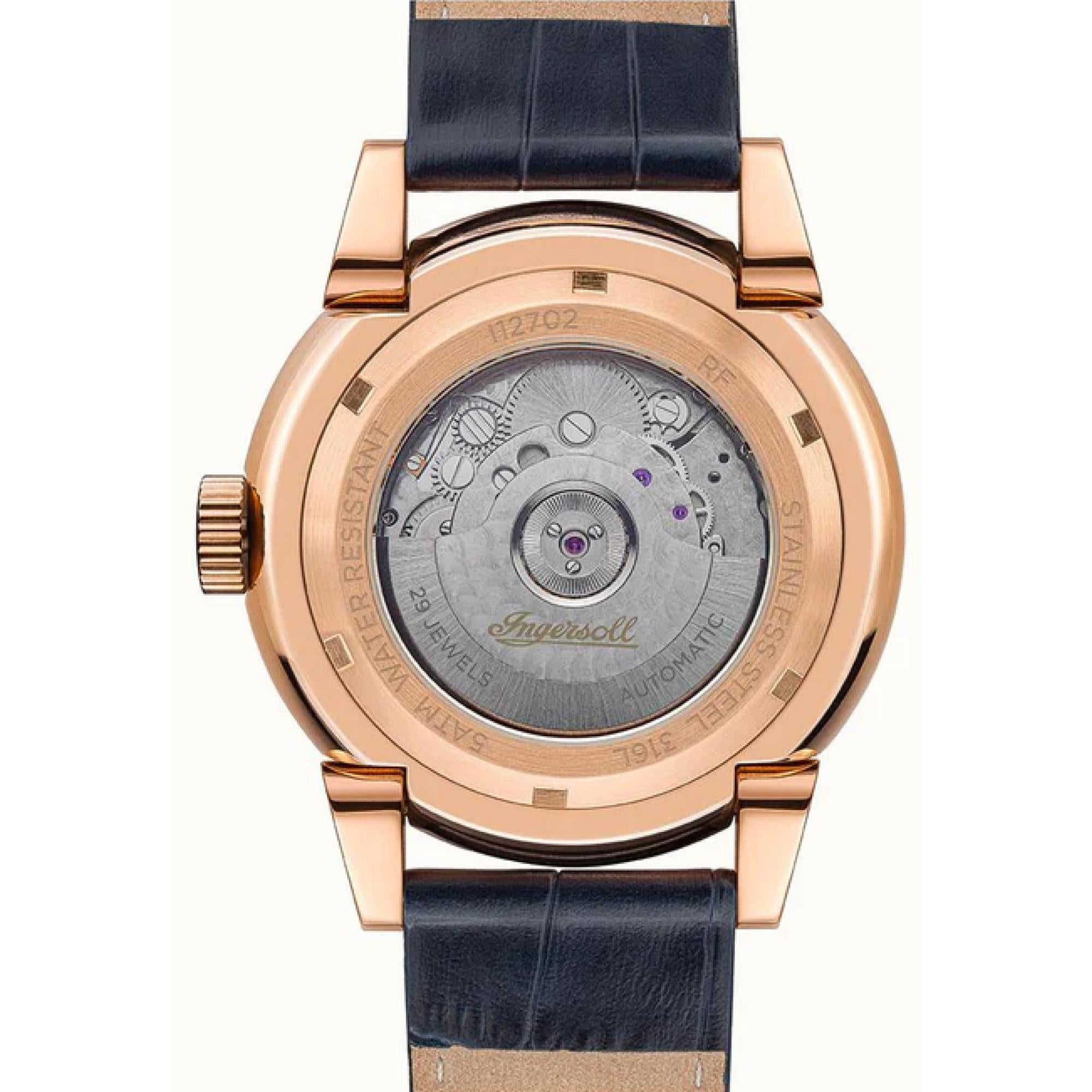 Ingersoll The Swing 1892 Gents Automatic Watch Blue Dial Blue Leather Strap I12702