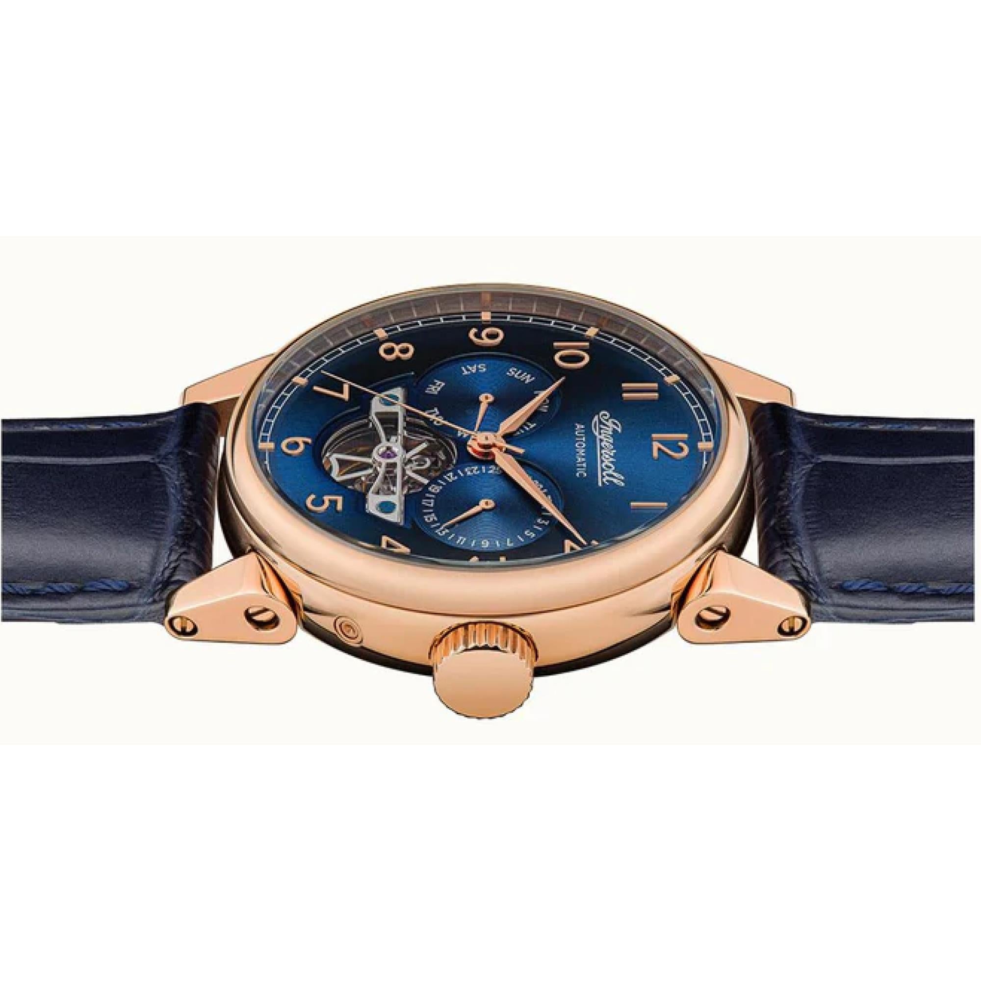 Ingersoll The Swing 1892 Gents Automatic Watch Blue Dial Blue Leather Strap I12702