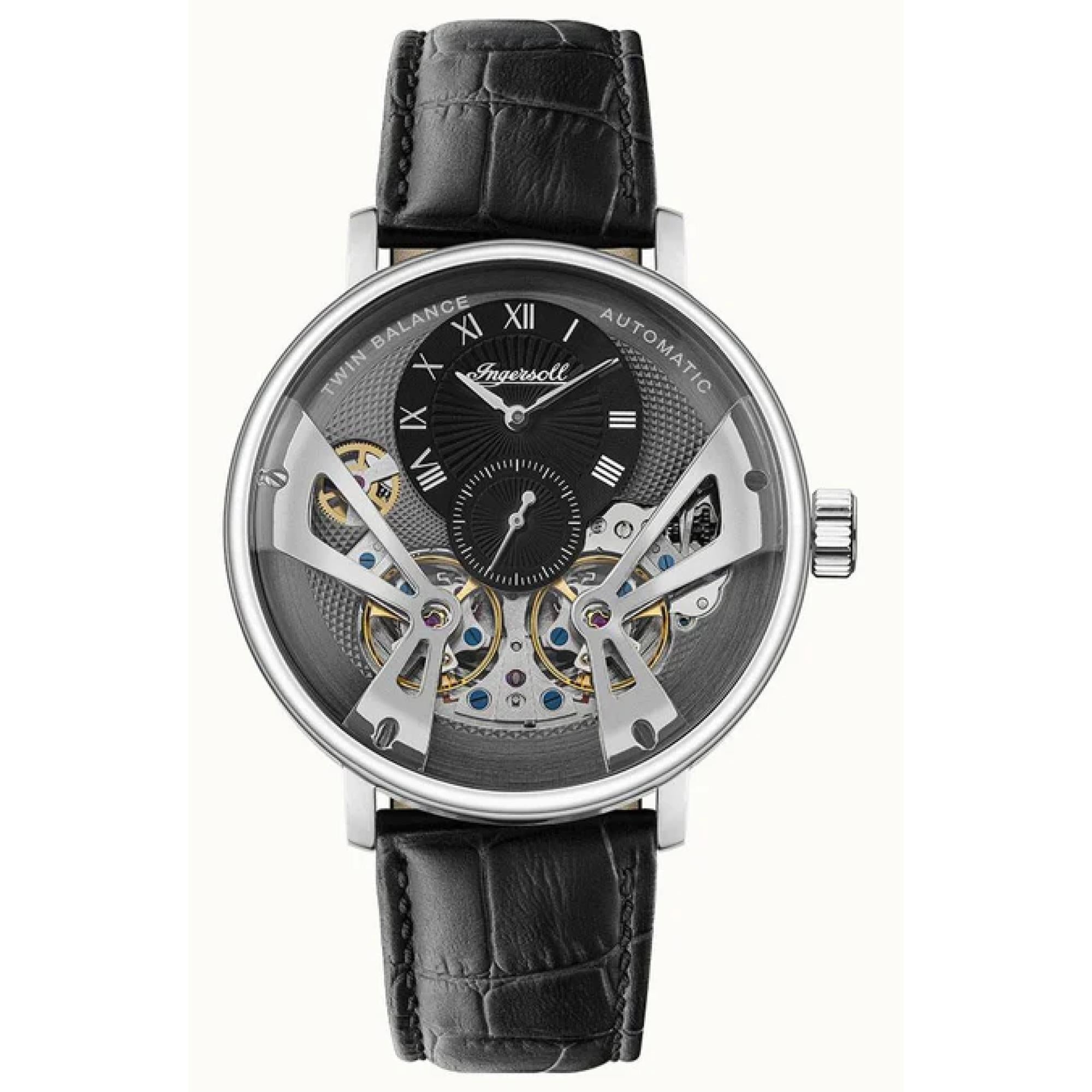 Ingersoll The Tennessee 1892 Automatic Men's Watch Grey Dial Black Leather Strap I13103