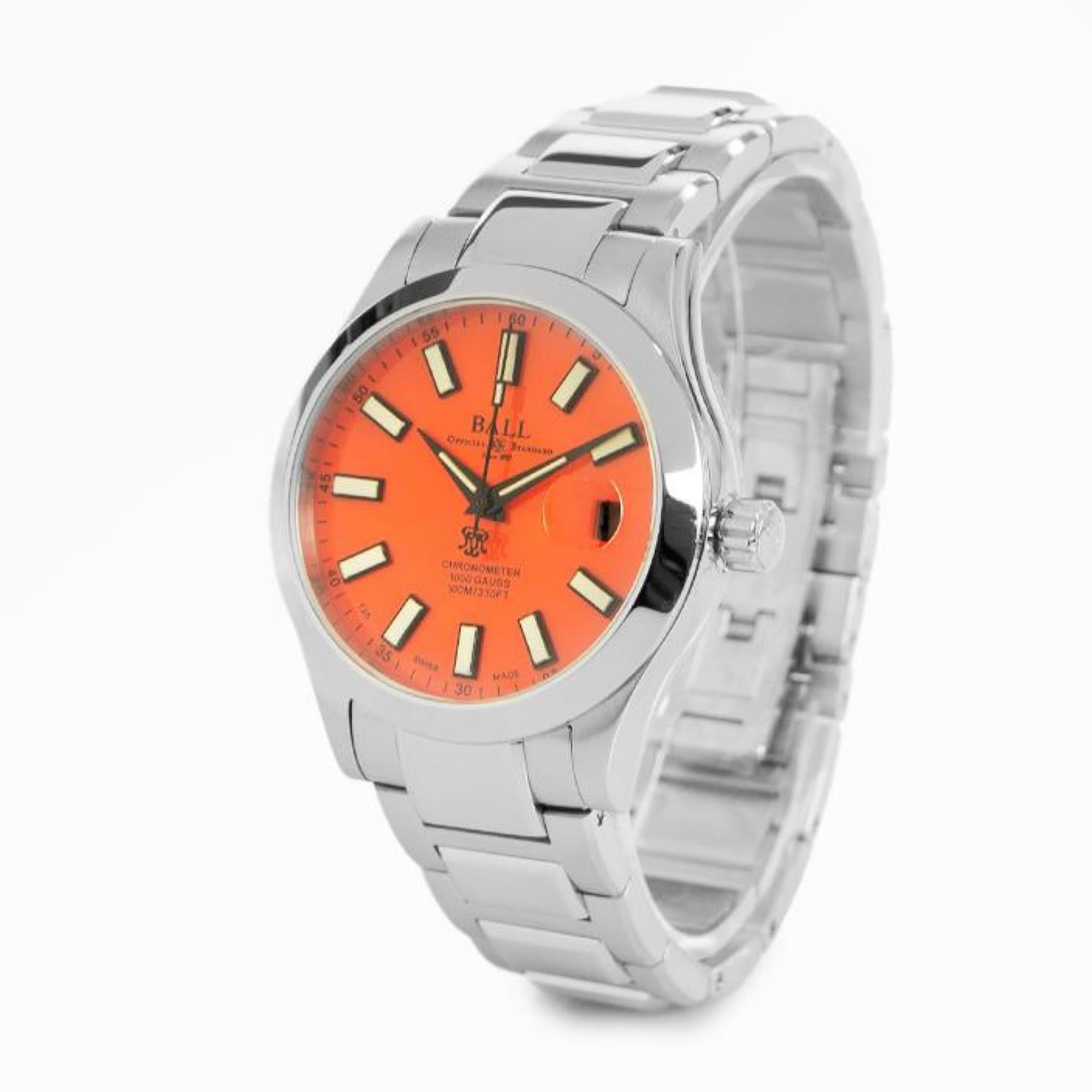 Ball Engineer III Marvelight Chronometer Automatic Orange Dial Stainless Steel Bracelet Men’s Watch NM9026C-S39CJ-OR