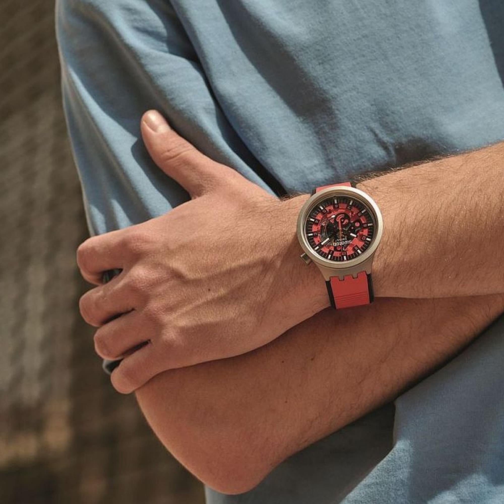 Swatch RED JUICY Big Bold Red Dial Unisex Watch SB07S110