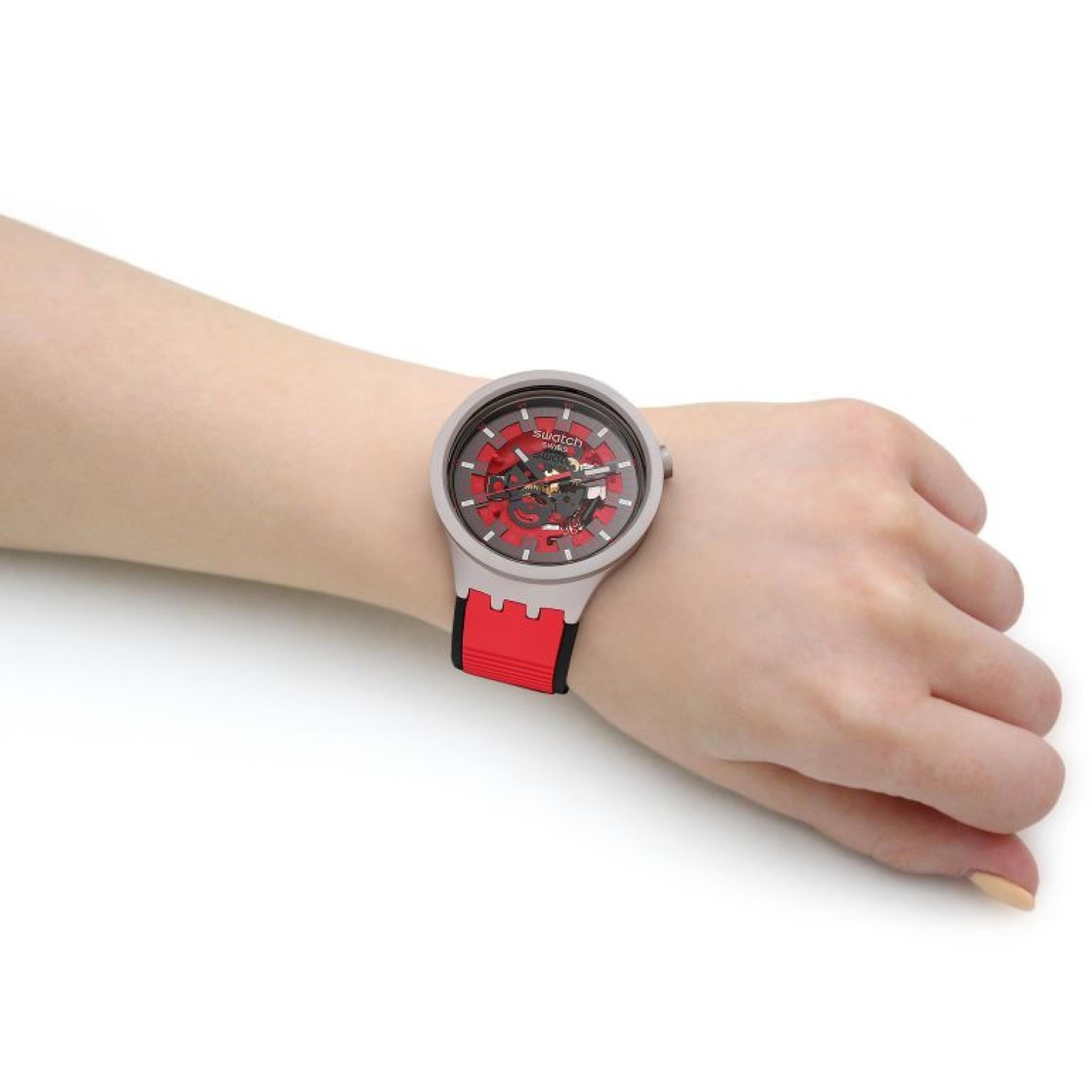 Swatch RED JUICY Big Bold Red Dial Unisex Watch SB07S110