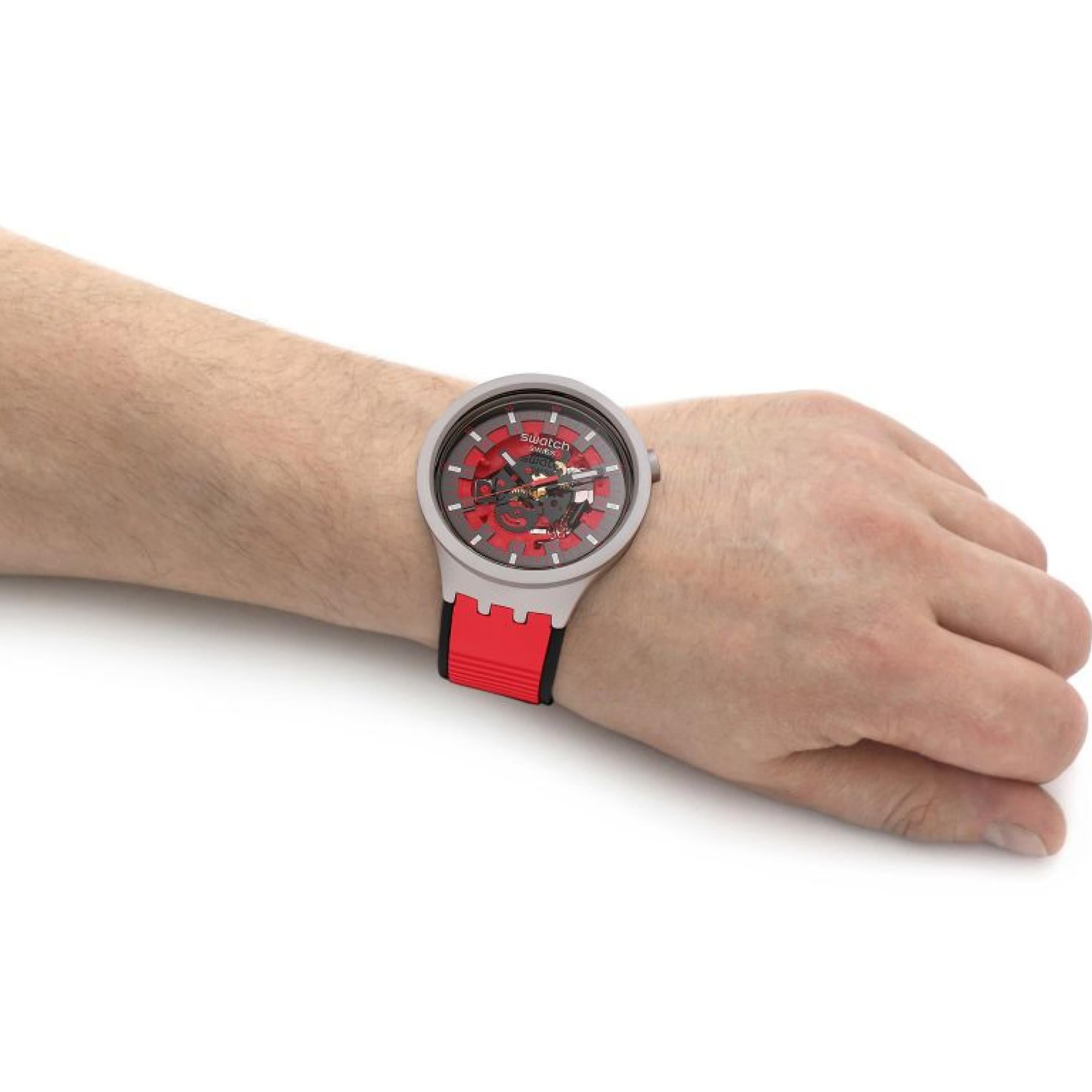 Swatch RED JUICY Big Bold Red Dial Unisex Watch SB07S110
